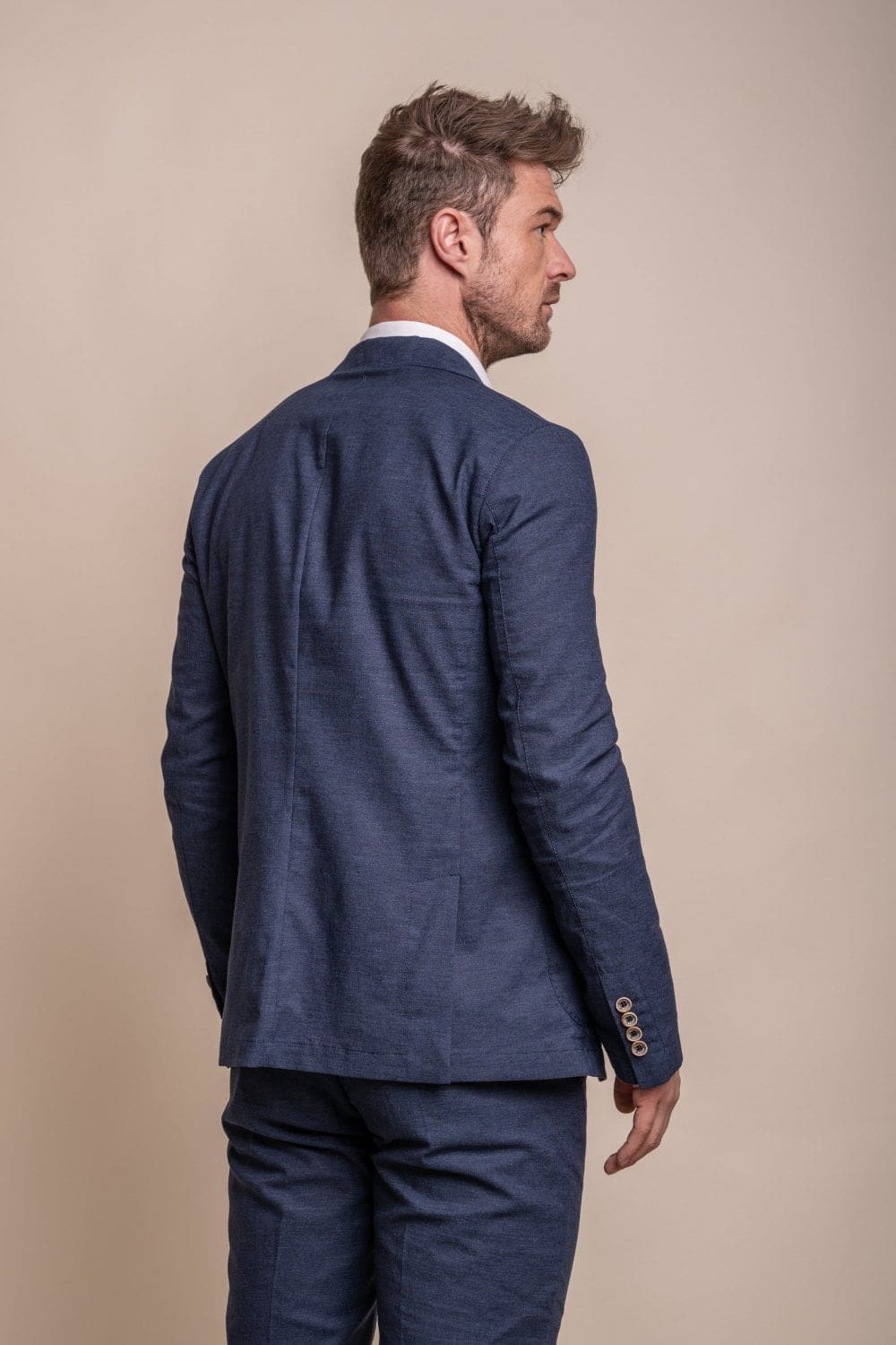 Cavani Alvari Men's Slim Fit Navy Blue Blazer Jacket for Business, Wedding & Formal Occasions