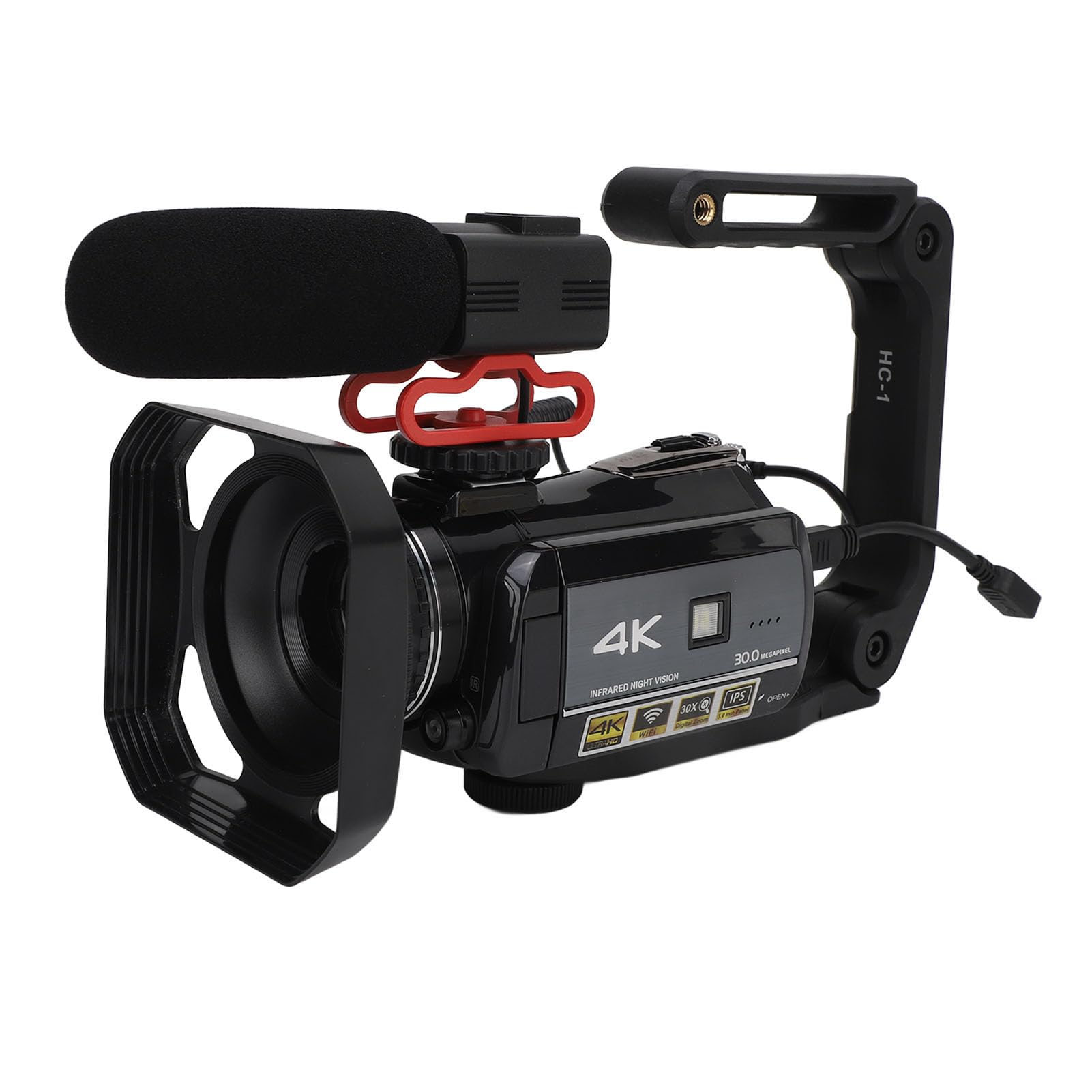 GOWENIC 4K Ultra HD Camcorder with 30MP Anti-Shake & 3.0