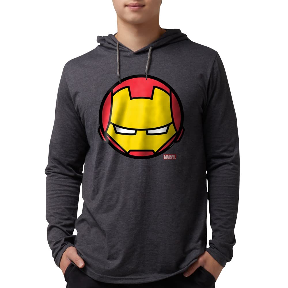 Iron Man Icon Men's Hooded Sweatshirt - Marvel Superhero Graphic Pullover for Casual Wear & Fan Gifts