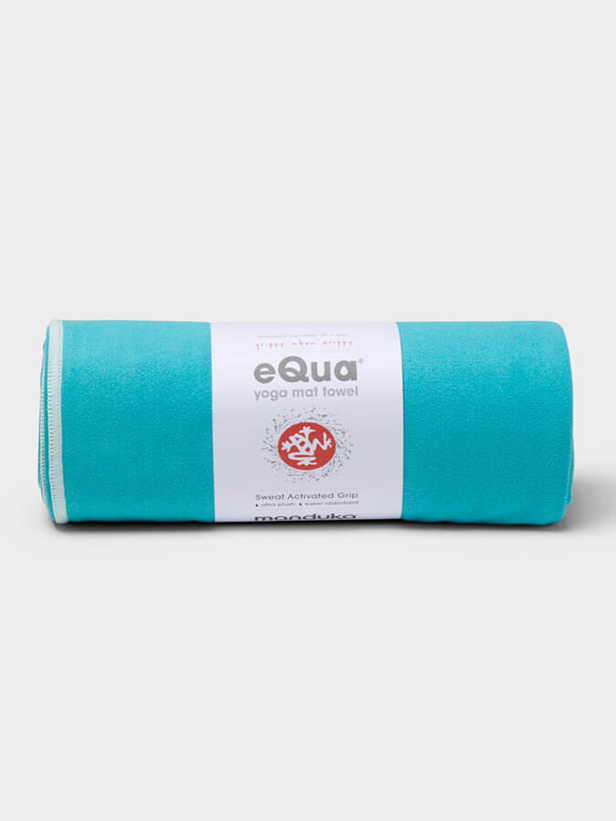 Manduka eQua Yoga Mat Towels - Non-Slip, Absorbent & Eco-Friendly for Hot Yoga, Pilates & Workouts - Perfect for Home & Studio Use