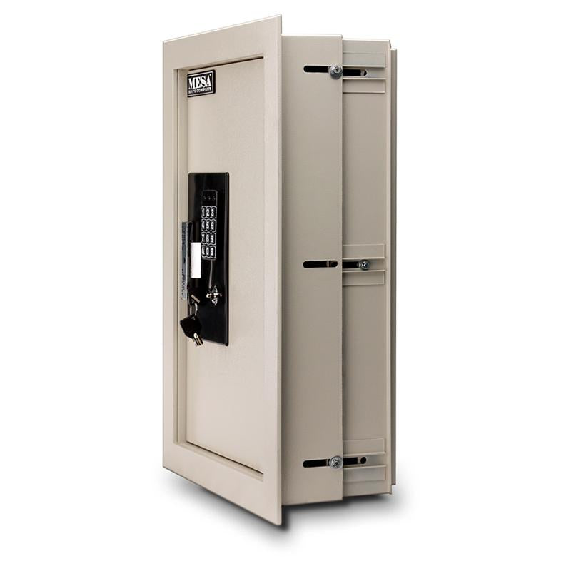Mesa MAWS2113E Wall Safe - Home & Office Security Safe for Cash, Jewelry, Documents - Ideal for Bedroom, Closet, or Business Use