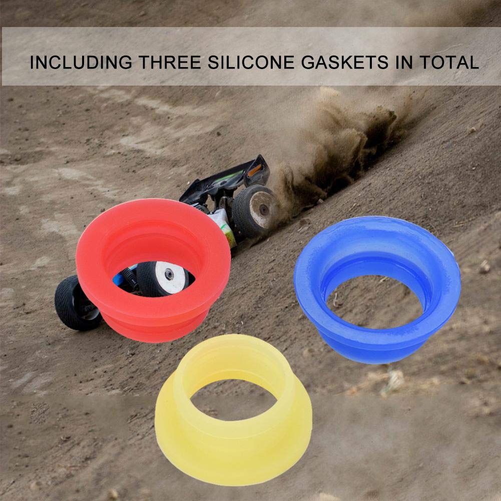 High-Performance Tbest Exhaust Pipe Tubing Joint Silicone Gasket - Engine Exhaust Adapter for HSP 1/8 RC Cars - Durable & Heat-Resistant Model Car Accessories - Perfect for RC Car Racing & Off-Road Performance Upgrades