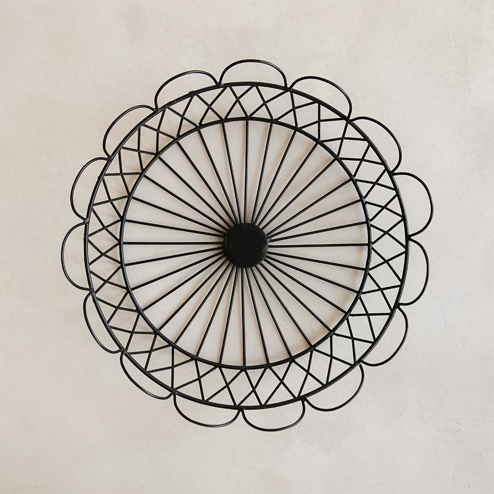 Elegant Petal Wire Basket - Rustic Home Decor Storage Organizer for Bathroom, Kitchen, or Office | Perfect for Towels, Fruits, and Magazines