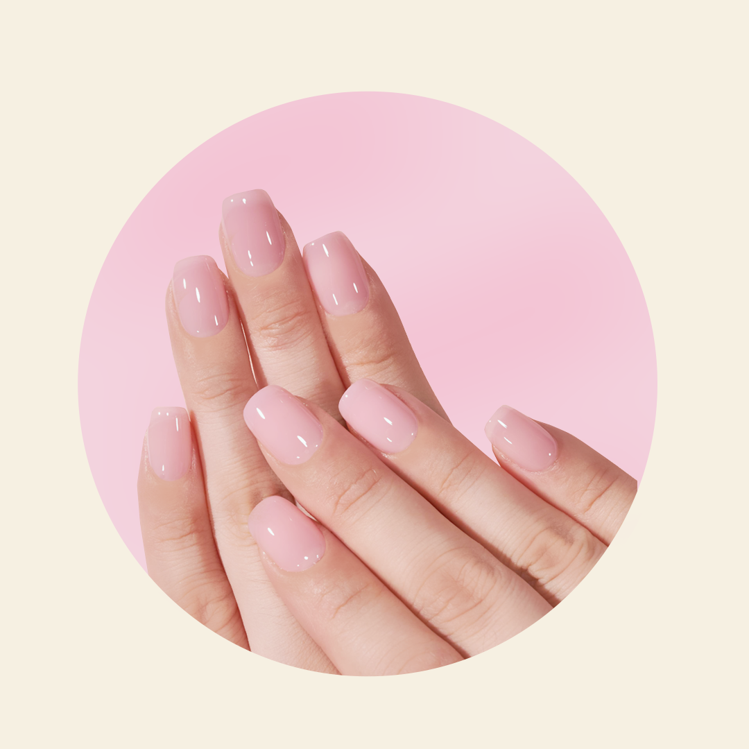 Mitty Original Pink Press on Nails - Long Lasting Fake Nails with Glue - Perfect for Parties, Weddings & Everyday Wear
