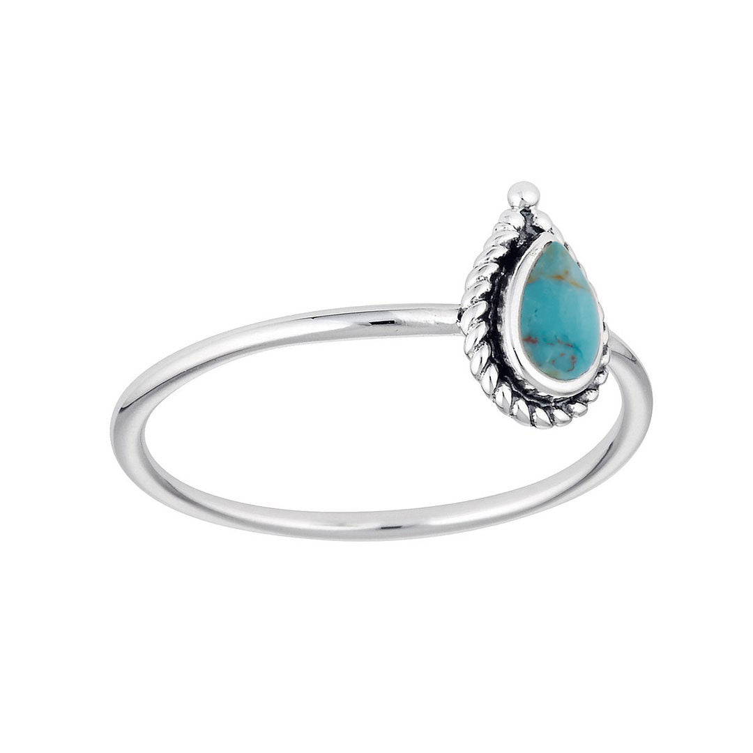 Luria Turquoise Ring for Women - Handmade Sterling Silver Boho Jewelry - Perfect for Gifts, Weddings & Everyday Wear