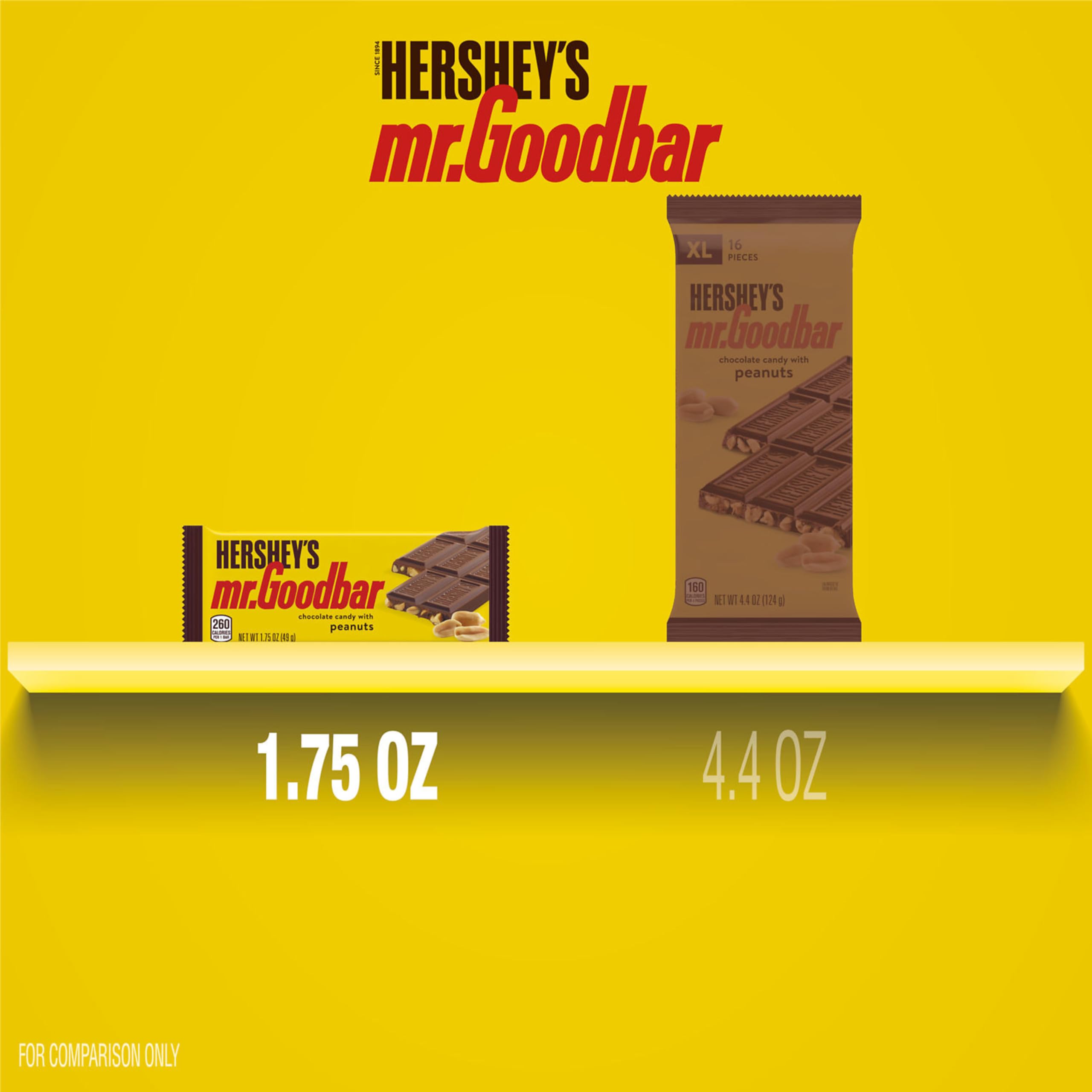 HERSHEY'S MR. GOODBAR Milk Chocolate with Peanuts Candy Bars - 1.75oz (36 Count) - Perfect for Halloween, Party Favors, Office Snacks & Gift Baskets