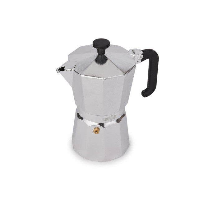 La Cafetière Venice Aluminium Stovetop Espresso Maker - 6 Cup Italian Coffee Pot for Home & Office Use - Perfect for Espresso Lovers & Gift Giving