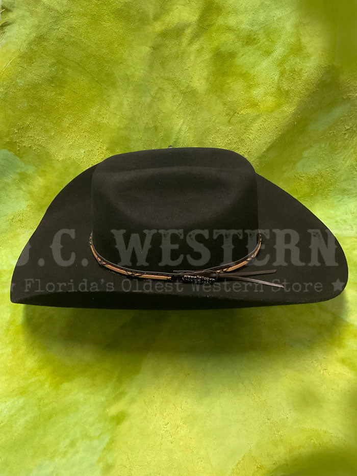 Resistol BWAMSK 304107AL Jason Aldean Collection Kids' Black Felt Cowboy Hat - Perfect for Rodeos, Concerts & Western-Themed Events
