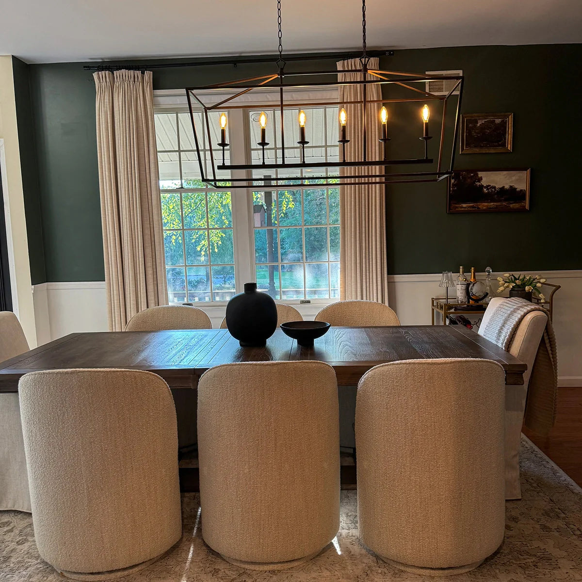 Pinch Pleated Blackout Curtains - 100% Linen Custom Drapes in Grey & Beige | Modern Thermal Insulated Window Treatments for Living Room & Bedroom