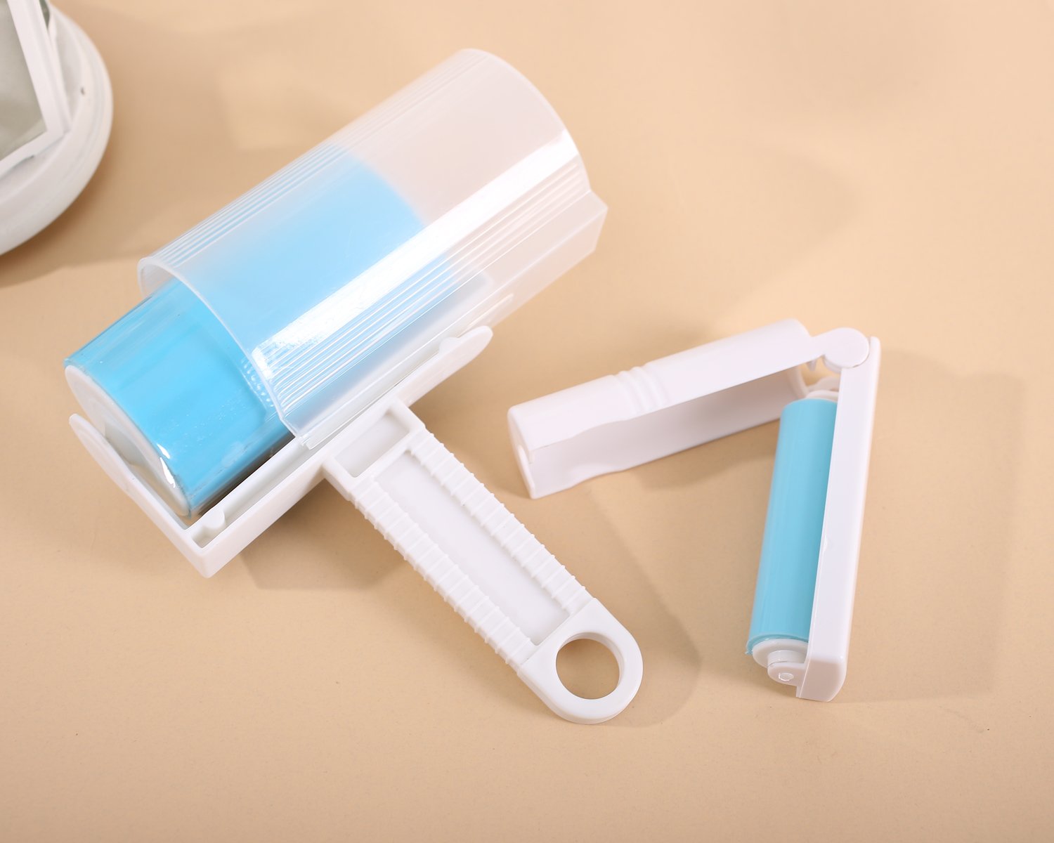 Reusable Sticky Picker Set - Lint Roller & Pet Hair Remover Brush for Clothes, Furniture & Car Cleaning (Blue) - Perfect for Pet Owners, Home & Office Use