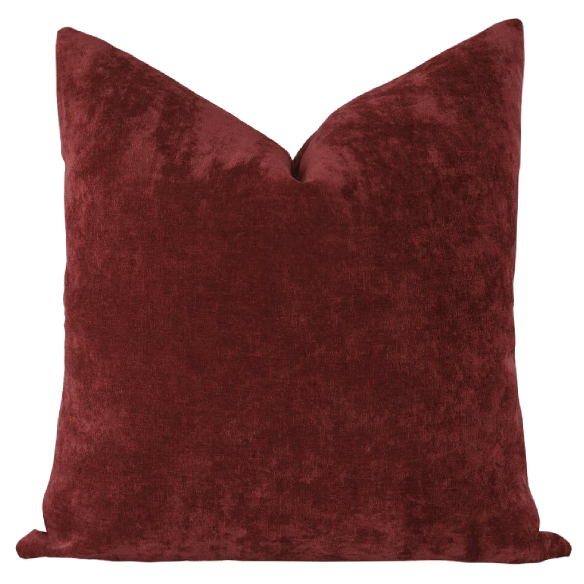 Luxury Ruby Red Velvet Pillow Cover - Soft Decorative Cushion Case for Sofa, Bed, Living Room & Home Decor - 18x18 Inches
