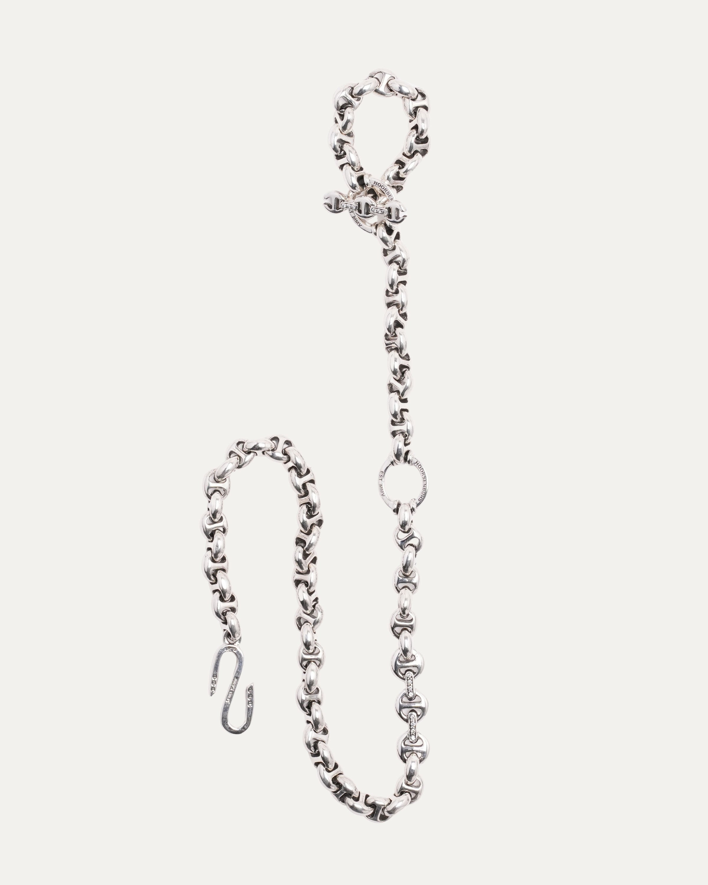 10MM Open Link Wallet Chain with Diamonds - Stylish Hip Hop Jewelry for Men & Women | Perfect for Biker, Punk, and Gothic Fashion Accessories
