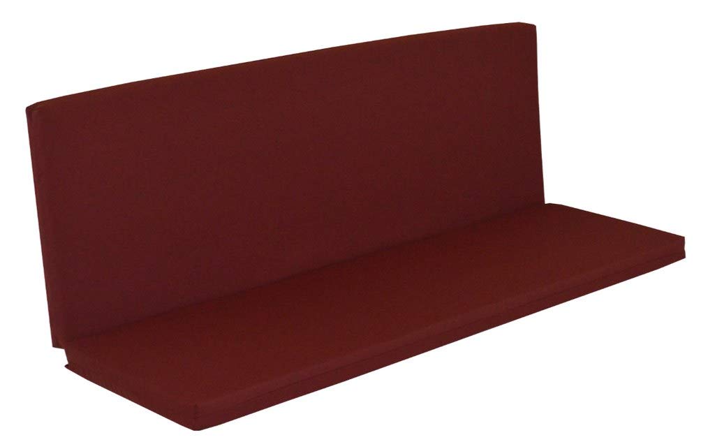 5' Full Bench Cushion - Premium Comfort & Support - Burgundy Red - Water Resistant Fabric - Perfect for Patio, Deck, Garden & Outdoor Furniture - Furniture Barn USA
