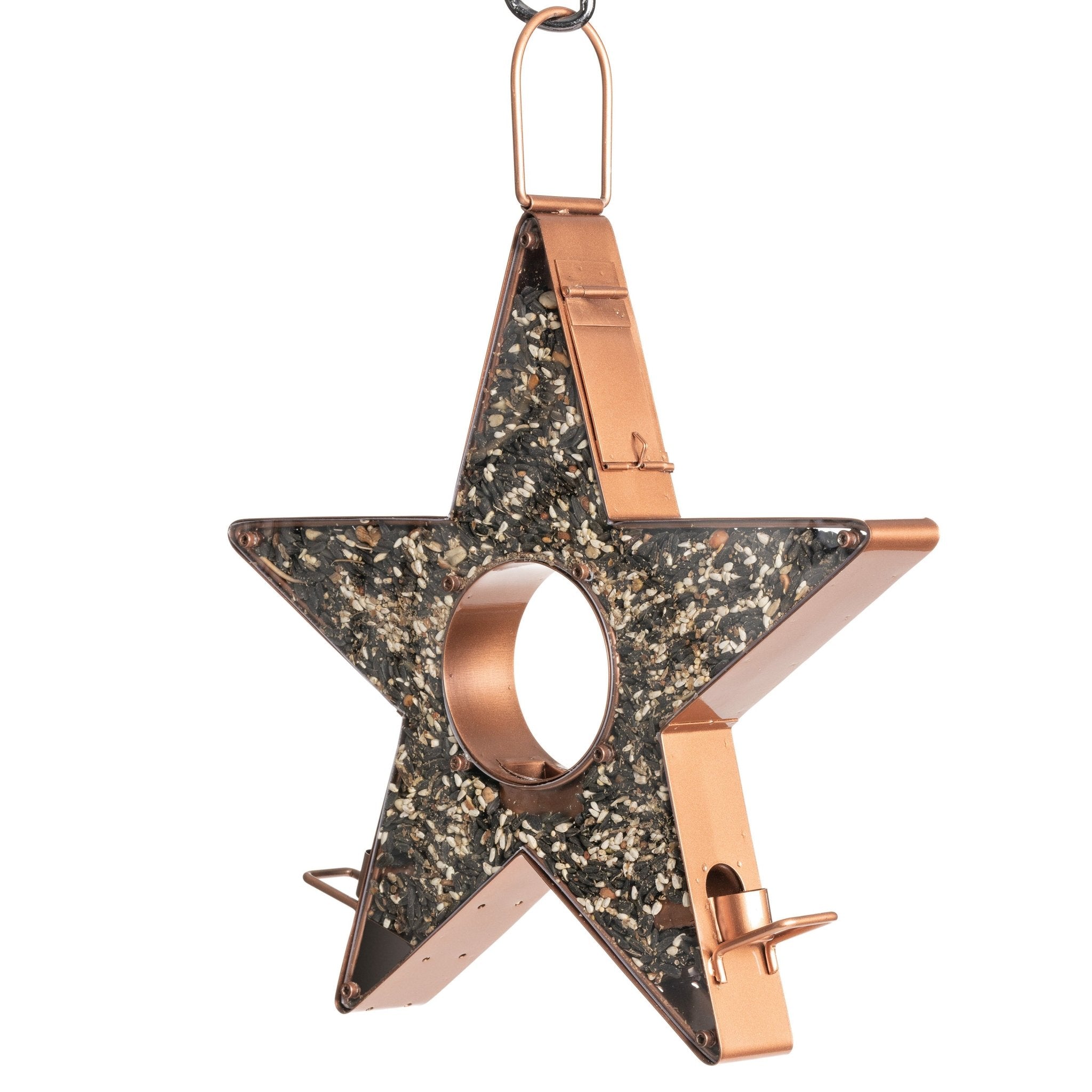 Star Fly Thru™ Bird Feeder - Squirrel Proof Hanging Bird Feeder with Large Capacity for Outdoor Garden, Backyard & Patio - Attract Cardinals, Finches & Wild Birds (Perfect for Bird Watching & Nature Lovers)