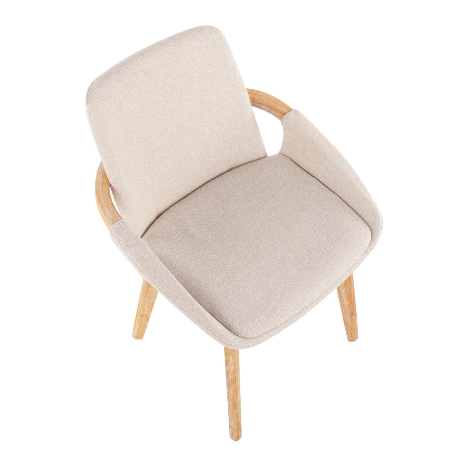 LumiSource Cosmo Chair - Modern Upholstered Dining Chairs Set of 2, Mid-Century Style Kitchen Chairs with Padded Seat for Dining Table - Perfect for Home, Restaurant and Office Use