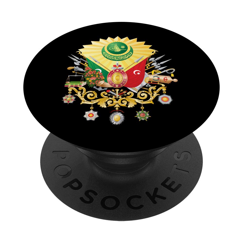 Ottoman Empire Turkish History Flag PopSockets PopGrip - Swappable Phone & Tablet Grip with Historical Design | Perfect for History Enthusiasts & Ottoman Empire Fans