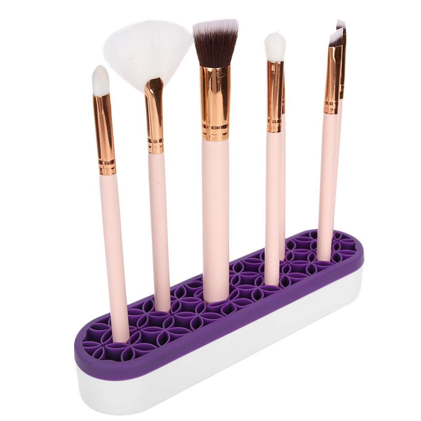 Durable Purple Brush Display Stand & Storage Holder for Makeup Brushes - Organizer for Home, Salon, and Travel Use - Perfect for Men & Women