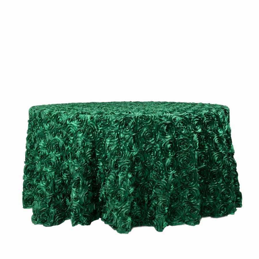 120-Piece Satin Ribbon Roses Tablecloth - Elegant Round Table Cover for Weddings, Parties & Home Decor - Perfect for Dining Tables, Centerpieces & Event Decorations