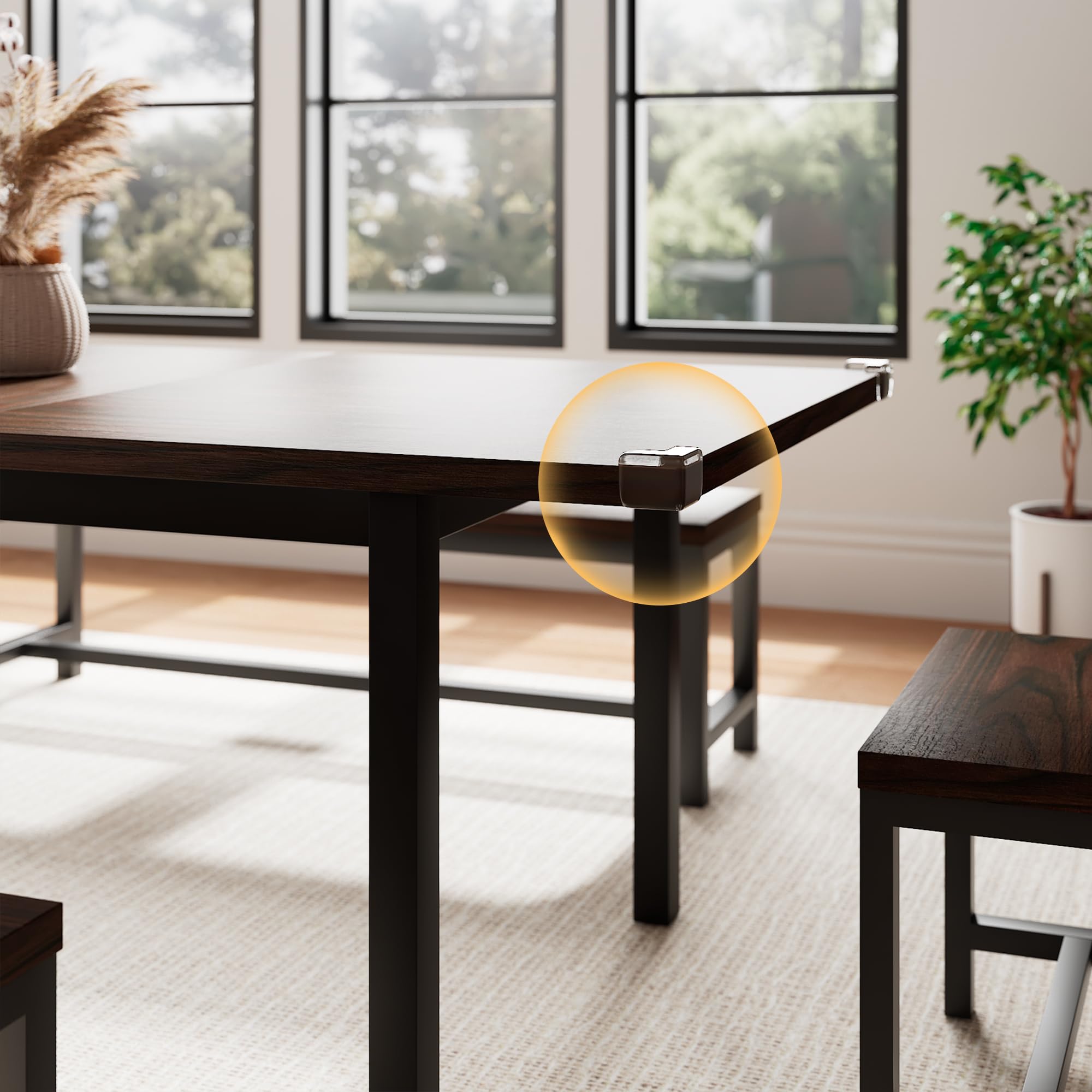 5-Piece Extendable Dining Table Set for 4-6 People | 63