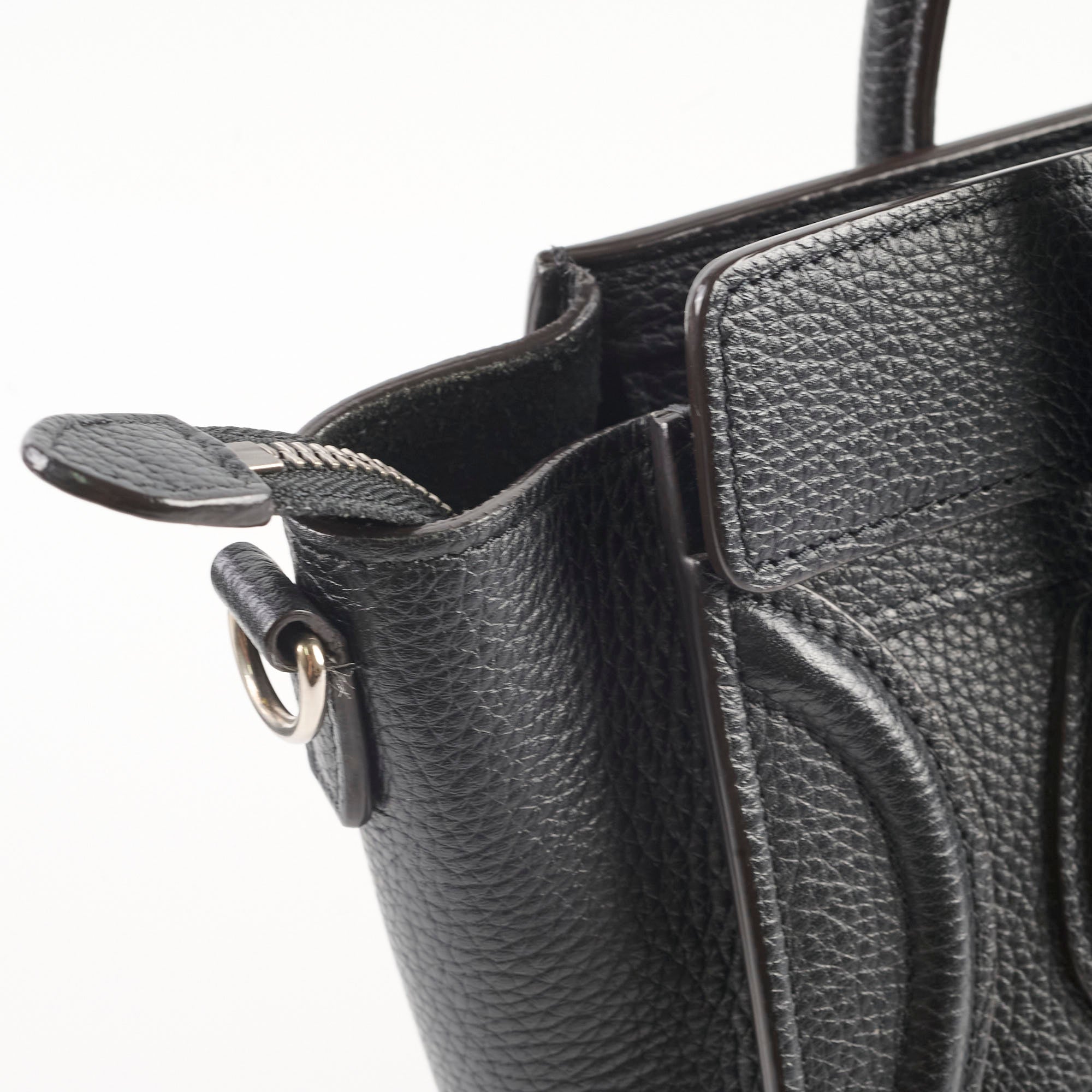 Celine Luggage Nano Black Leather Crossbody Bag - Stylish & Compact Handbag for Women | Perfect for Work, Travel & Everyday Use