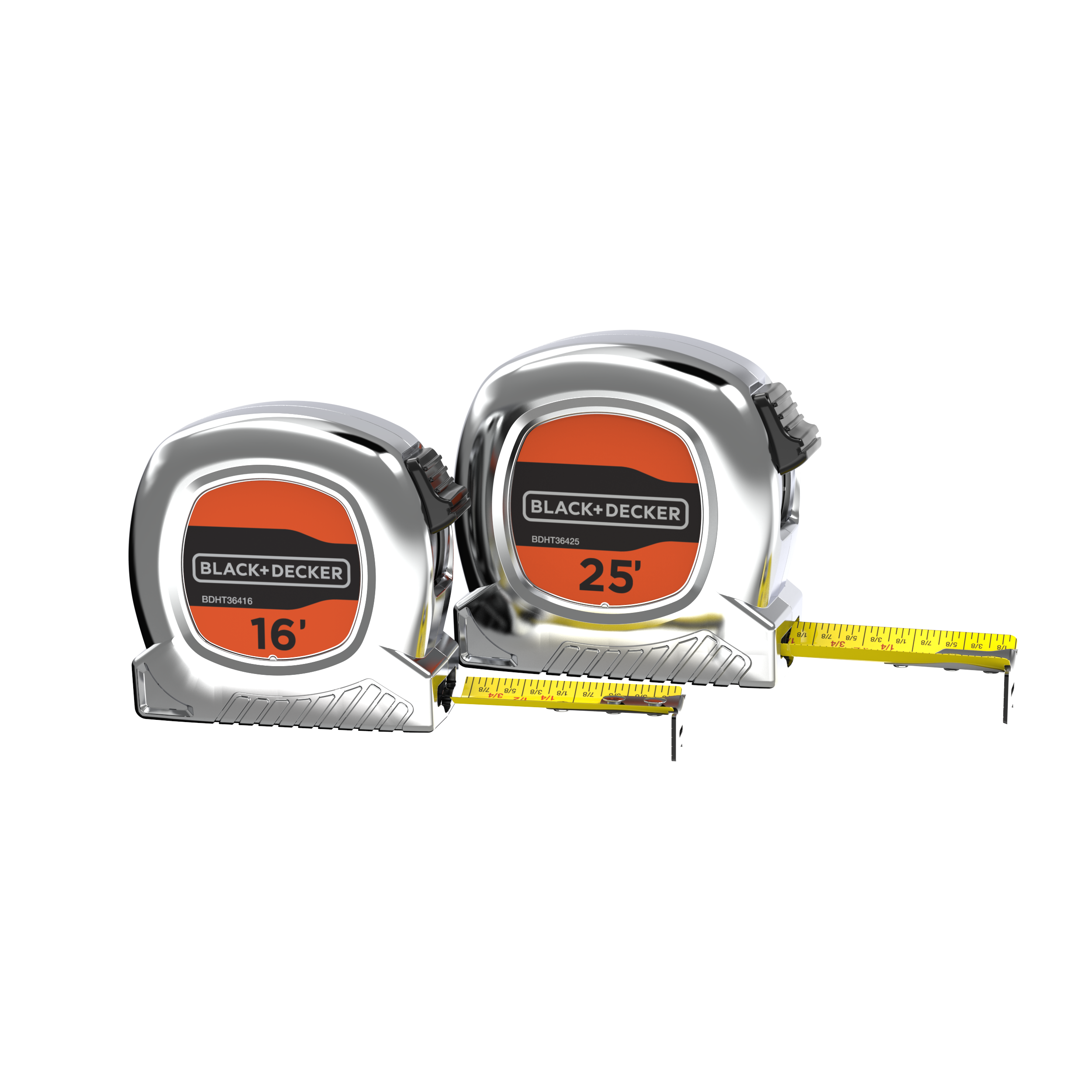 25 ft & 16 ft Tape Measure Bundle - Heavy Duty Retractable Measuring Tape with Lock - Perfect for Construction, DIY Projects & Home Improvement
