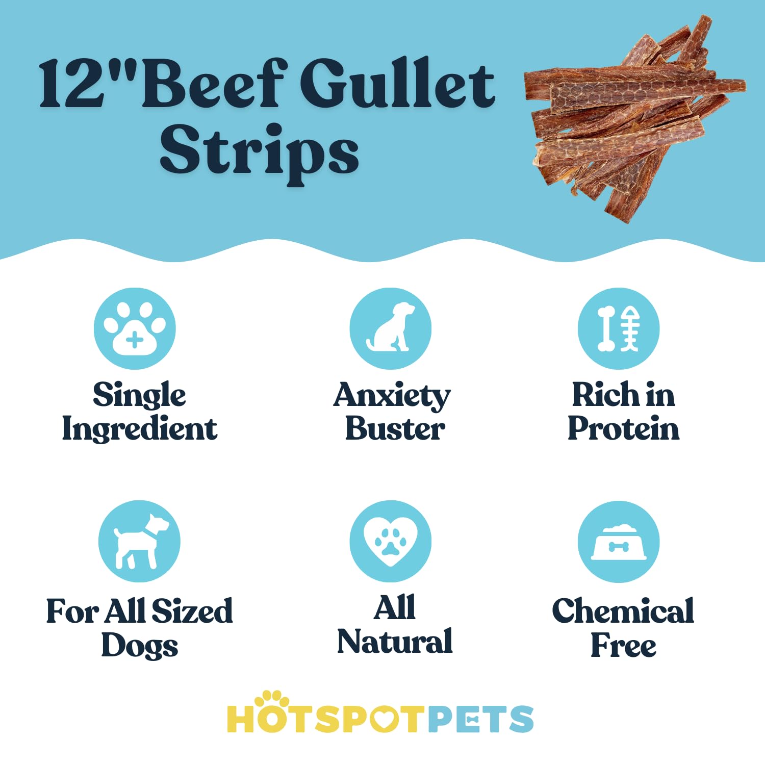 Grass-Fed Beef Esophagus Dog Treats - All Natural, No Added Hormones or Antibiotics | 12 Inch, 1 Pound Bag | Rich in Glucosamine & Chondroitin for Joint Health | Perfect for Training, Chewing & Dental Care