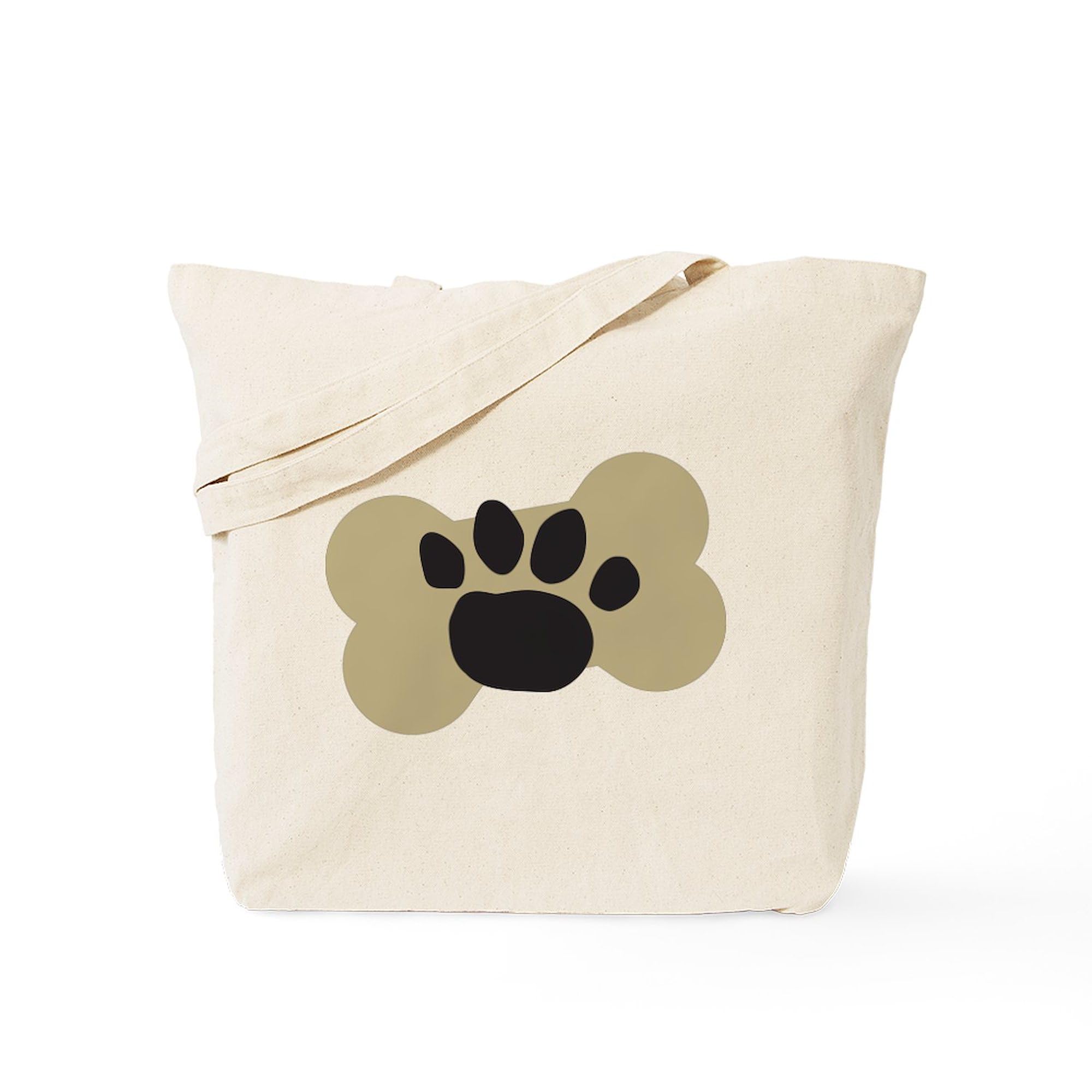 Dog Lover Paw Print Canvas Tote Bag - Eco-Friendly Reusable Shopping Bag for Groceries, Beach & Work | Cute Pet Lover Gift Idea
