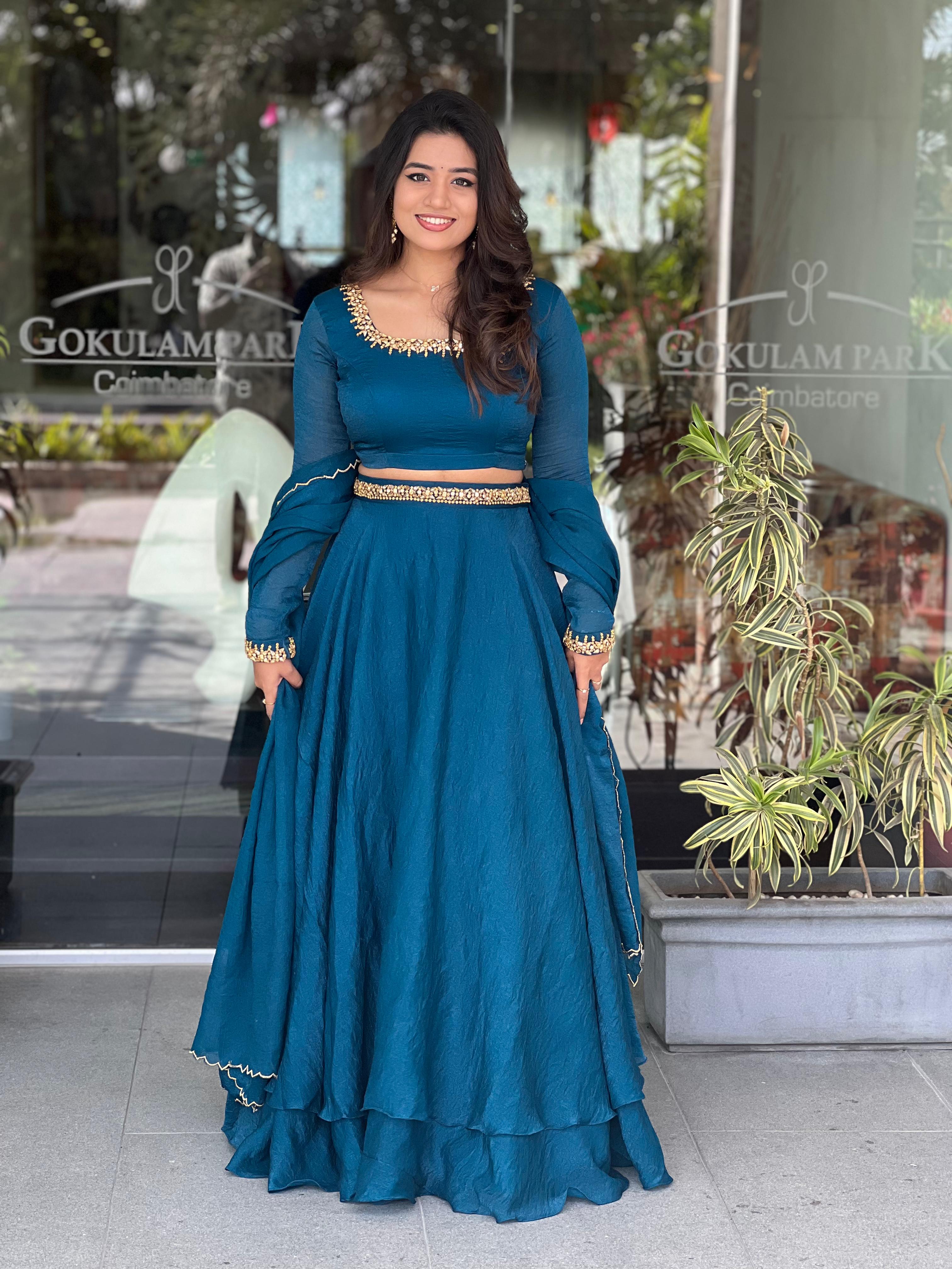 Samyuktha Premium Designer Double Layer Lehenga Choli for Women - Elegant Indian Bridal Wear for Weddings, Festivals & Special Occasions