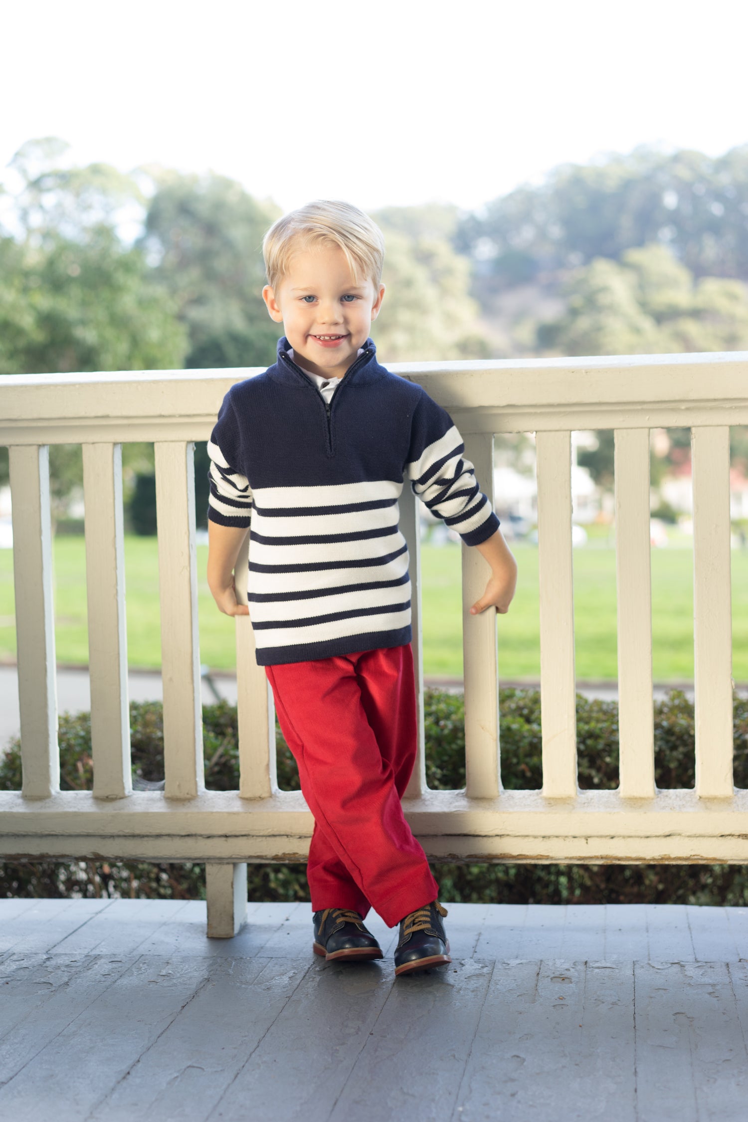 Boys Cotton Zip-Up Sweater - Navy & White Striped Breton Style - Perfect for School, Playdates, and Casual Outings