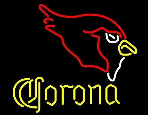 17x13 Inch Arizona Sports League Cardinal Corona Neon Beer Bar Sign - Handmade Neon Light for Man Cave, Pub & Home Bar Decor - Perfect for Game Nights & Parties