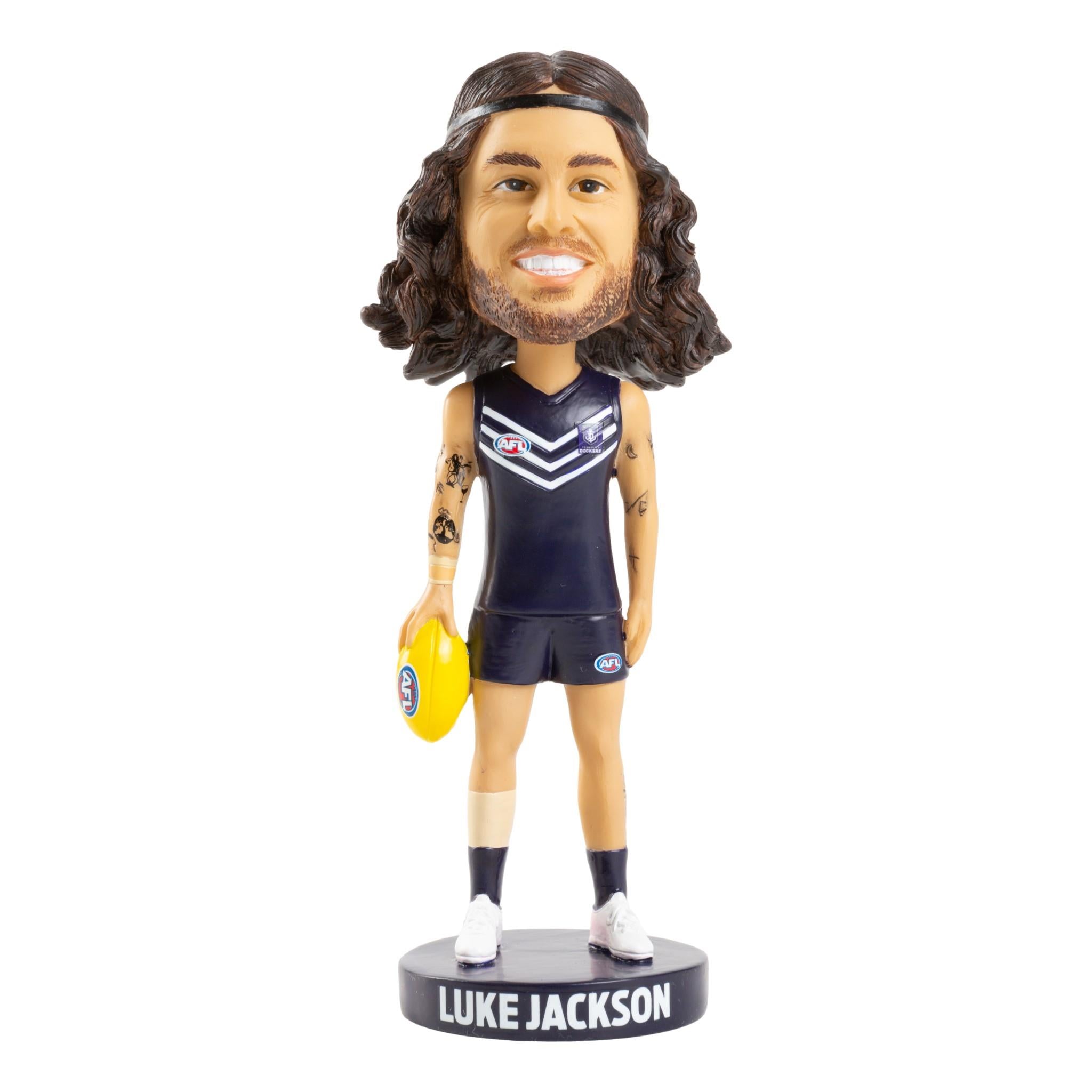 AFL Fremantle Dockers Luke Jackson Bobblehead - Collectible Sports Memorabilia for Fans & Home Decor