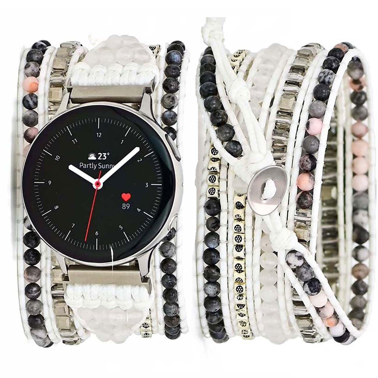 Samsung Galaxy Watch 6/5/4 Band - Boho Beaded Strap for Women & Men | Yoga & Meditation Accessory