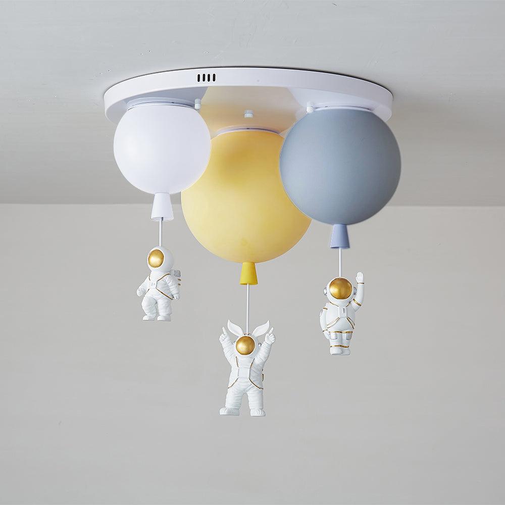 Frosted Glass Balloon Chandelier Ceiling Light - Modern Elegant Lighting Fixture for Living Room, Bedroom, and Dining Room Decor