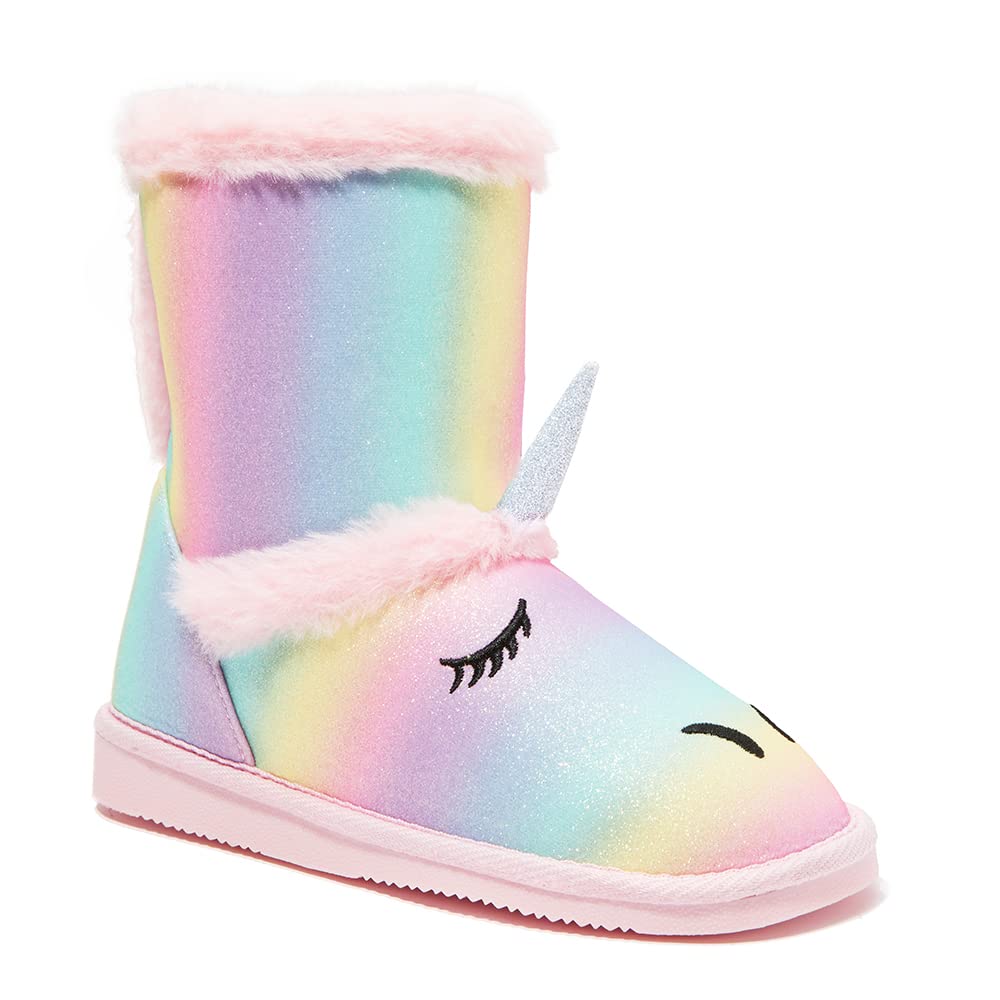 FabKids Girls Winter Mid Calf Snow Boots - Warm Faux Fur Lined Non-Slip Waterproof Boots for Toddler, Little & Big Kids | Perfect for Snow Play, School & Outdoor Winter Activities