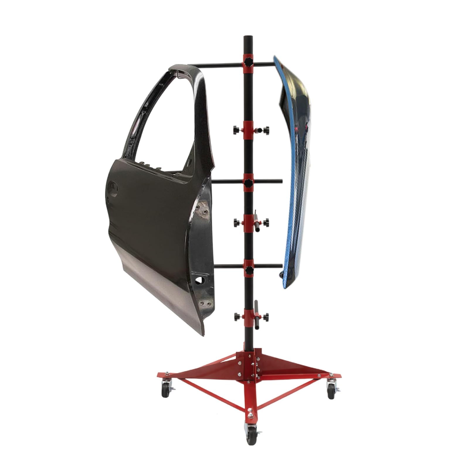 Adjustable Auto Body Paint Stand for Painting, Welding & Bending - 220lb Capacity with Sliders (18.5x18.5x47.2 Inches) - Perfect for Car Door, Fender & Panel Repair in Professional Auto Shops & DIY Garages
