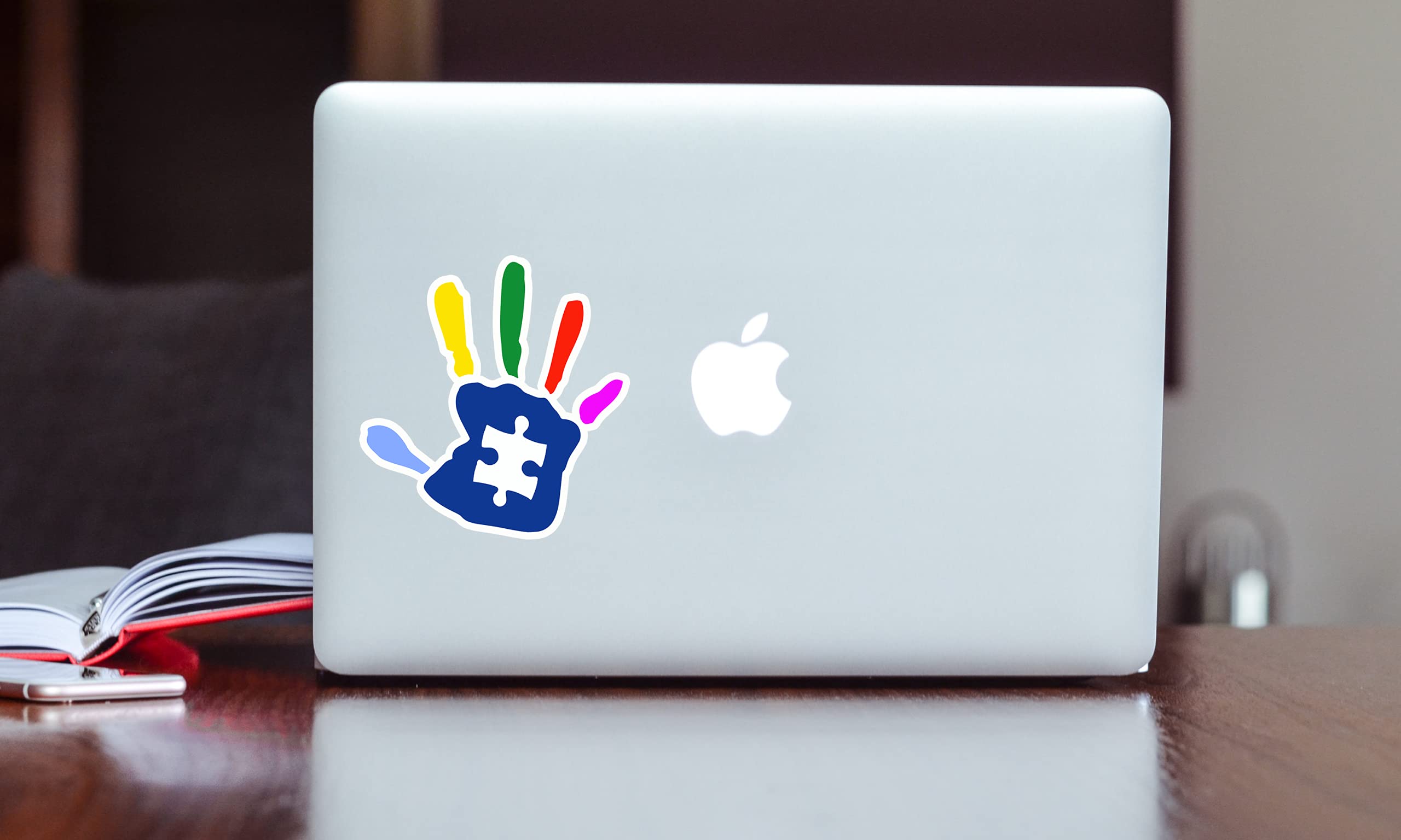 Autism Awareness Car Sticker - Hand Puzzle Vinyl Decal for Vehicles, Windows, Laptops, Notebooks | Waterproof 5