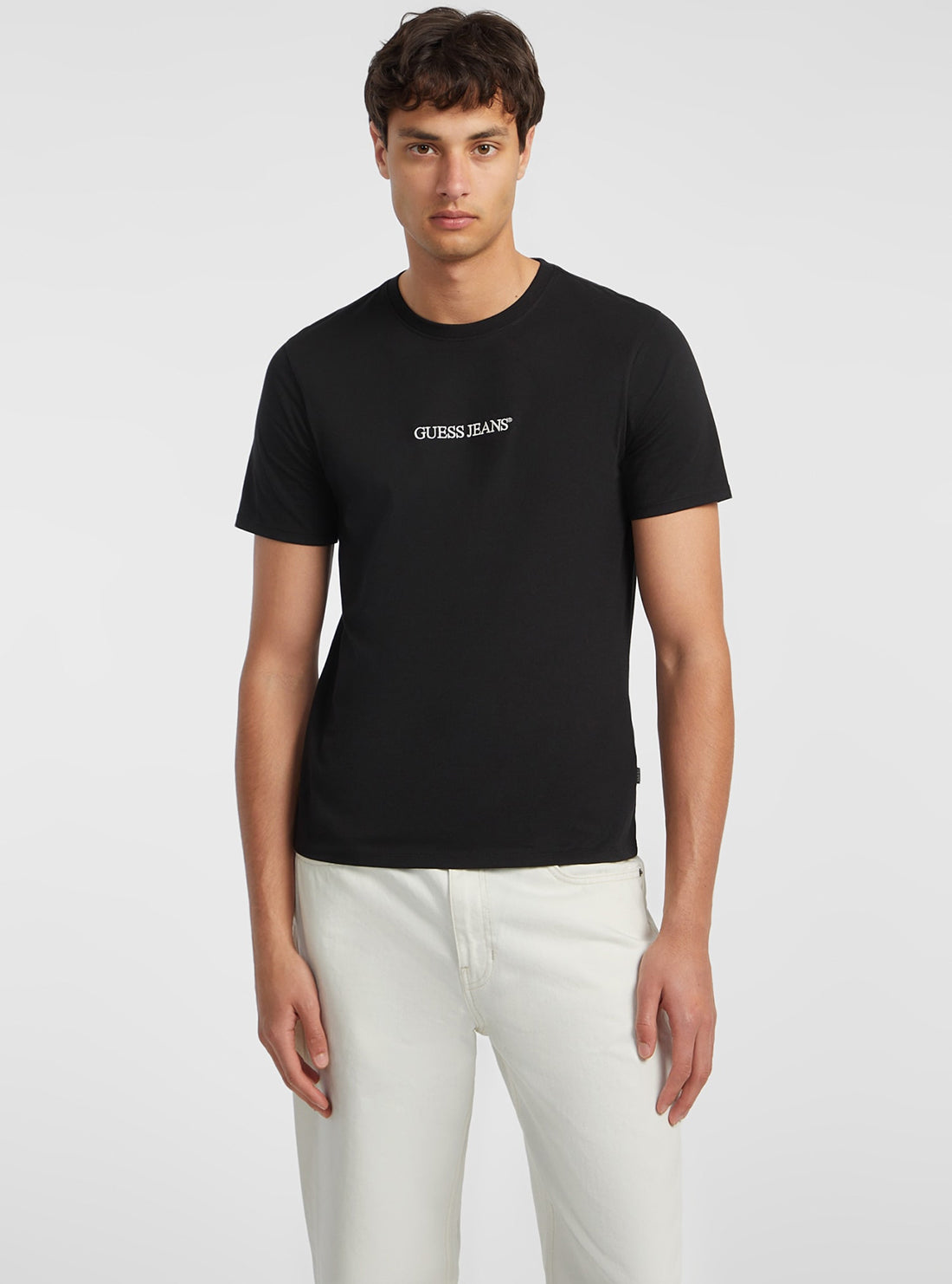 Guess Black Slim Fit Logo T-Shirt for Men - Stylish Casual Tee for Everyday Wear, Outings & Street Fashion