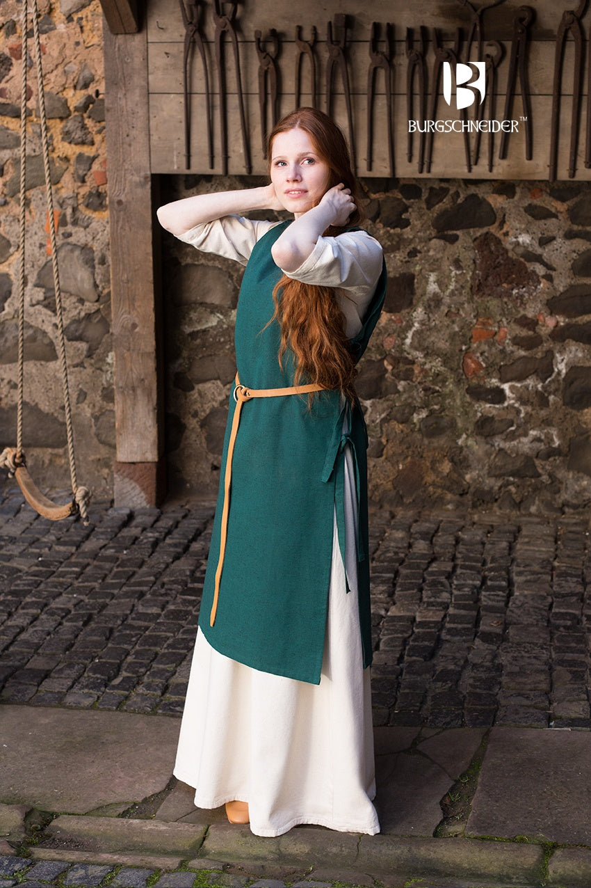 Viking Over Dress Haithabu Green - Medieval Norse Costume for LARP, Reenactment & Cosplay
