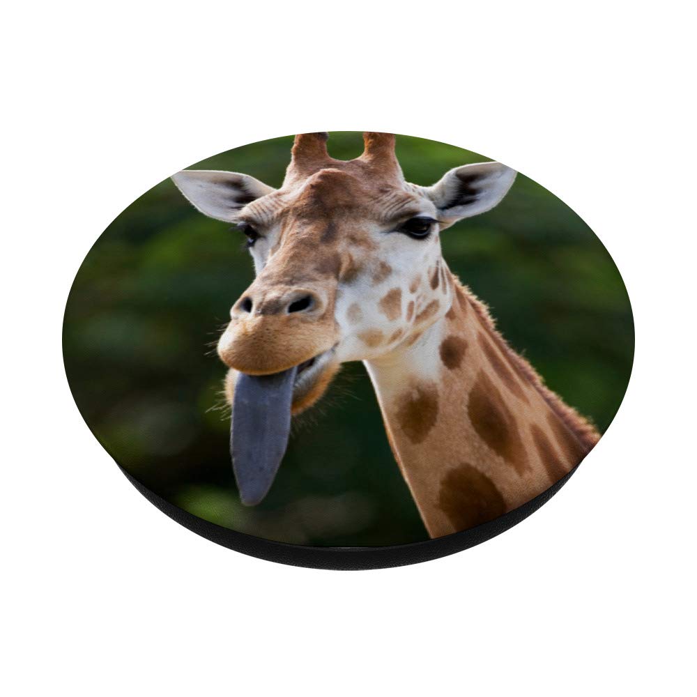 Funny Giraffe PopSockets PopGrip - Swappable Phone & Tablet Stand with Cute Animal Design - Perfect Gift for Giraffe Lovers (Use for Phone Grip, Selfie Stick, or Desk Stand)
