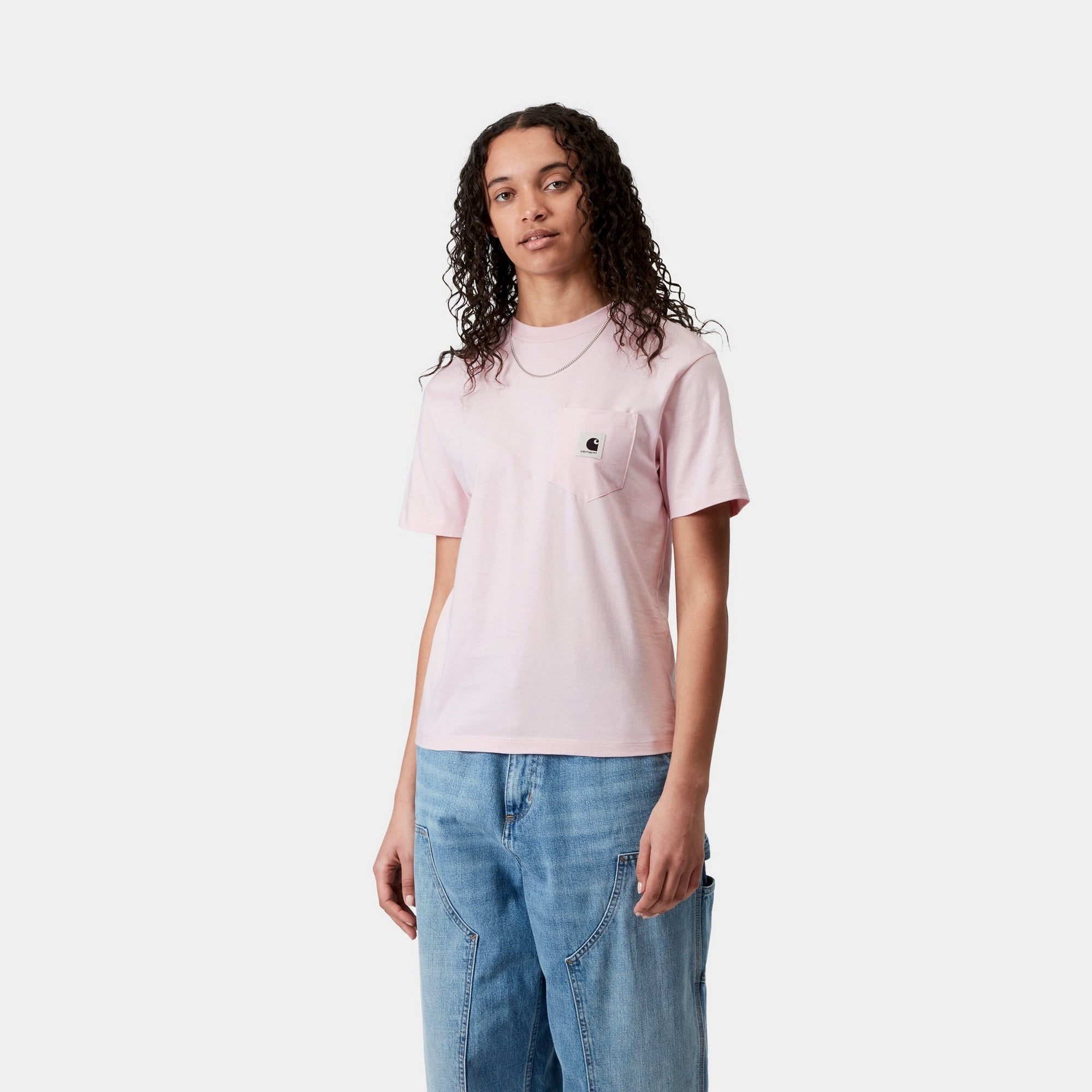Women's Air Pink Pocket T-Shirt - Soft & Comfortable Casual Tee for Everyday Wear | Perfect for Work, Outings & Relaxing