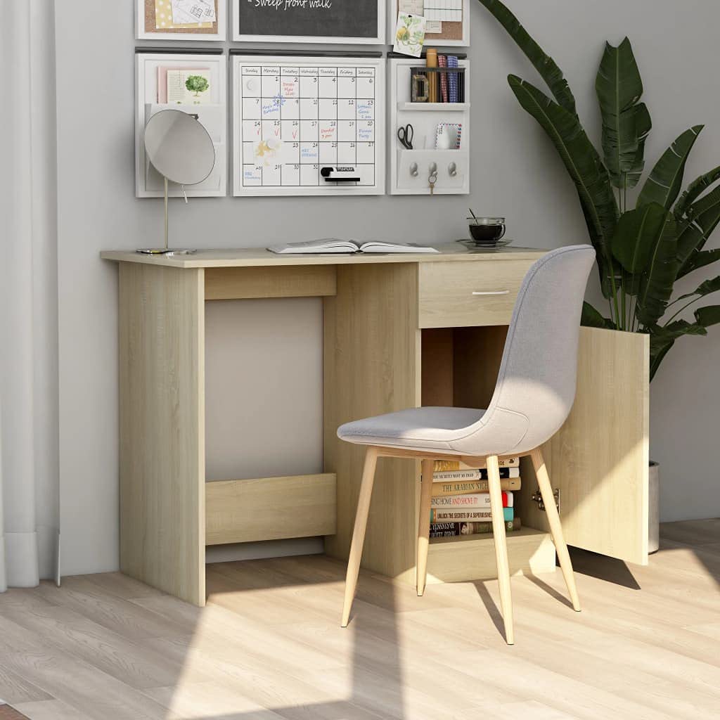Sonoma Oak Computer Desk with Drawer & Door - 39.4