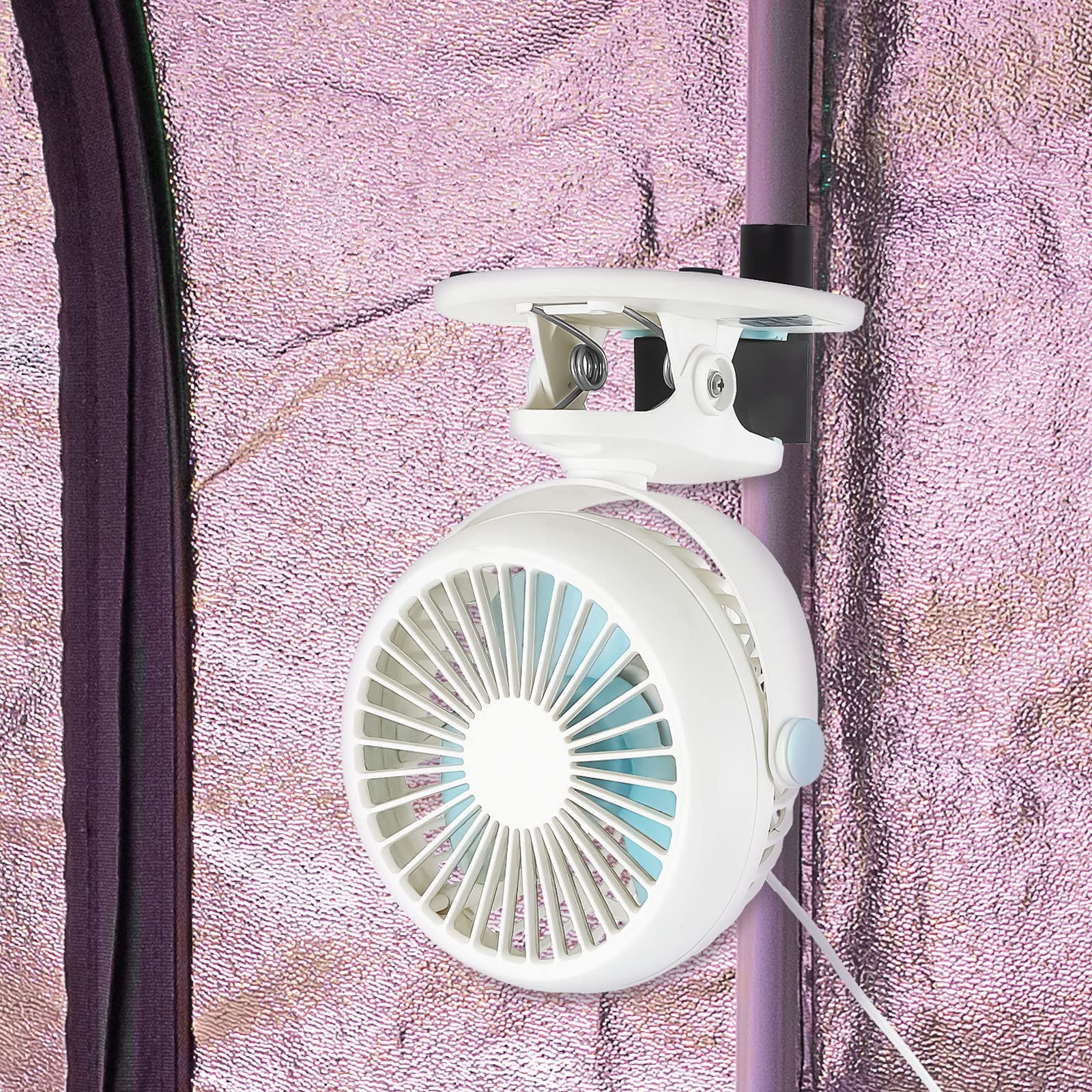4 Pack Black Grow Tent Fan Accessories - Silicone Pole Mount for Clip on Fans, Oscillating Clip Fan for Grow Tents - Perfect for Ventilation, Air Circulation in Hydroponics, Indoor Gardening & Greenhouse Use