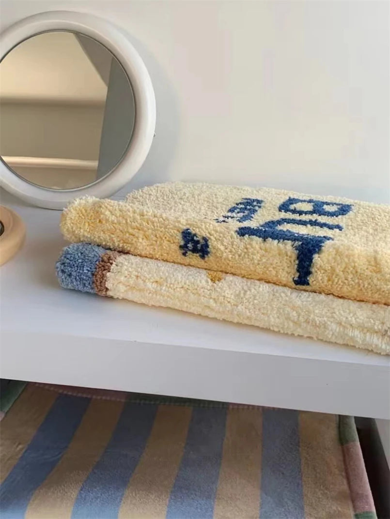 Non-Slip Butter & Toast Cartoon Floor Mat for Kitchen, Bathroom, Nursery - Soft Anti-Fatigue Comfort for Standing Areas