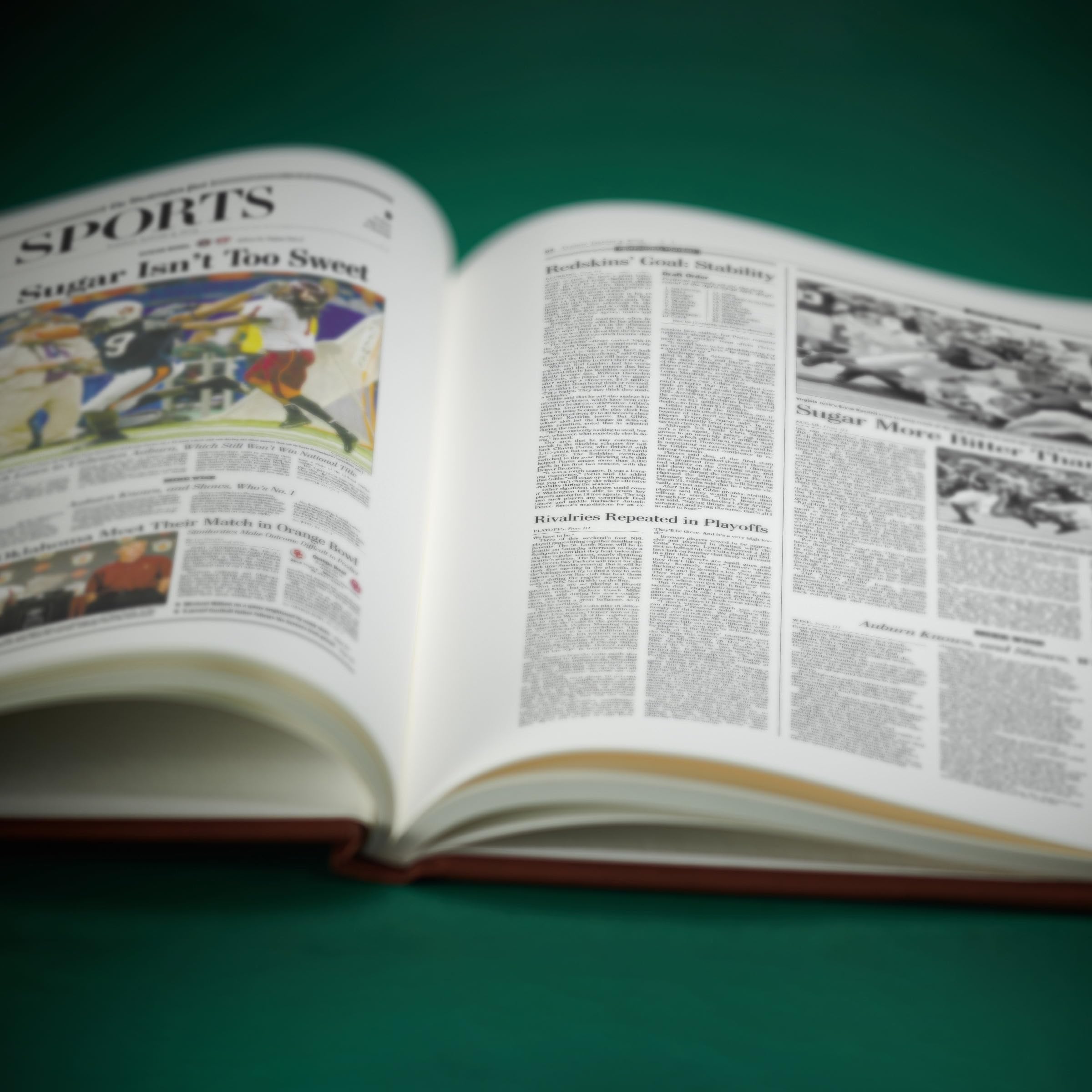 Personalized College Football Newspaper History Book - Custom A3 Large Deluxe Hardcover Gift for Football Fans, Alumni & Students | Perfect for Graduation, Game Day & Memorabilia Collection