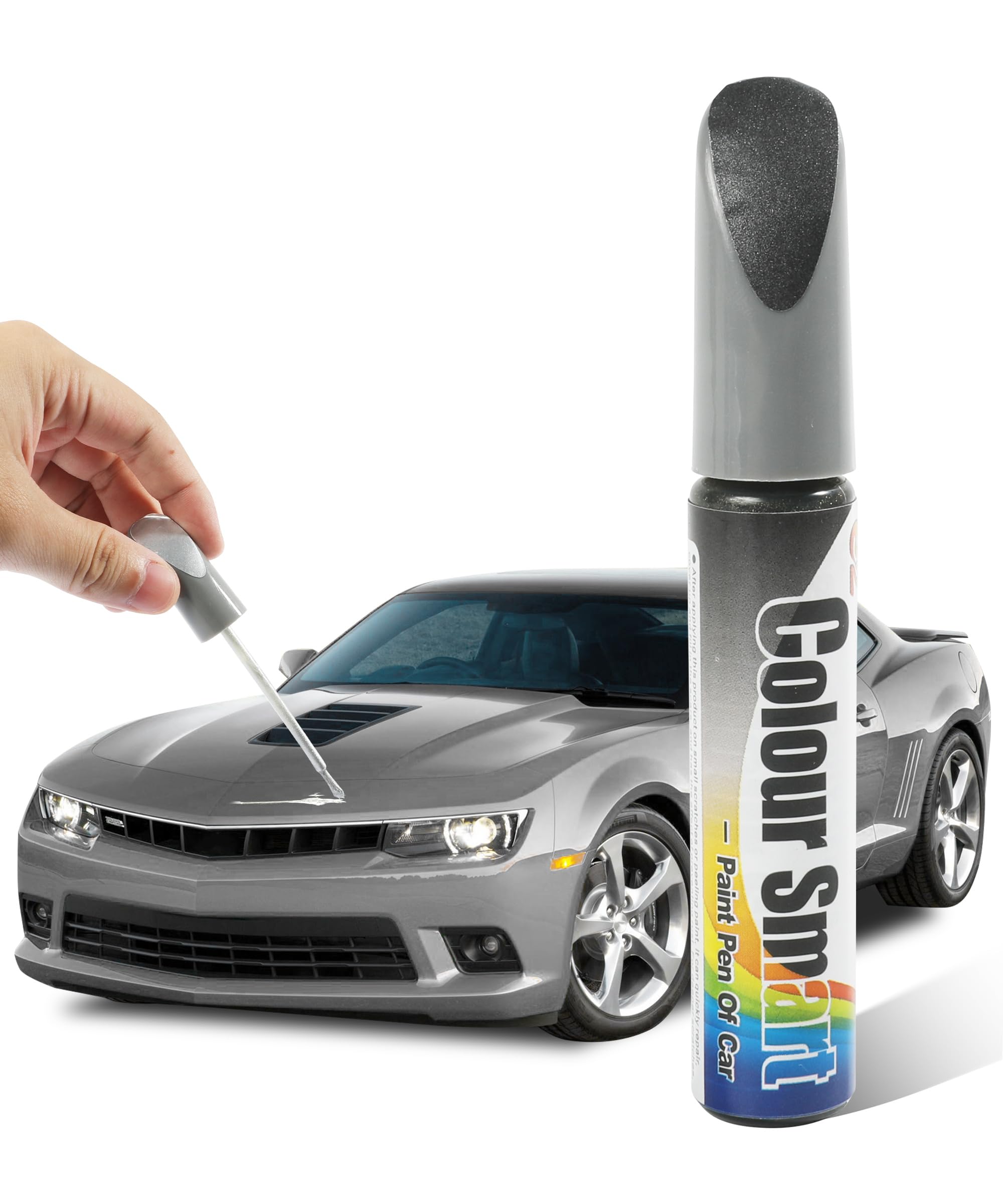 Car Scratch Remover & Repair Kit - Universal Touch Up Paint Pen for Deep Scratches (Grey) | Vehicle Scratch Repair Accessories | Perfect for Cars, Trucks & SUVs - Quick Fix for Parking Lot Scratches & Minor Paint Damage
