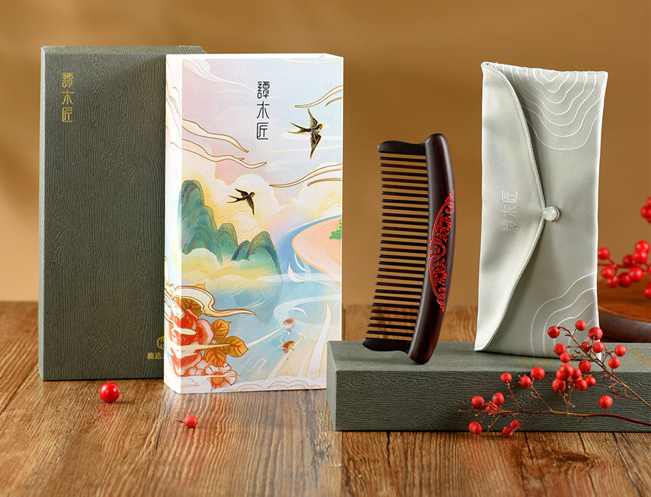 Lucky Cloud Hair Comb - Detangling Brush for Smooth & Shiny Hair - Perfect for Home, Travel & Salon Use