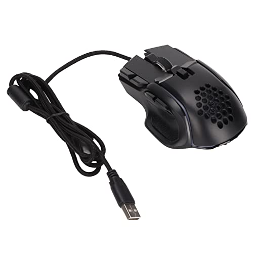 Ergonomic Mechanical Gaming Mouse - Black, Skin-Friendly Design, DC 5V 180mA, Compatible with Windows & Mac OS X - Perfect for PC Gaming, Office Work & Graphic Design