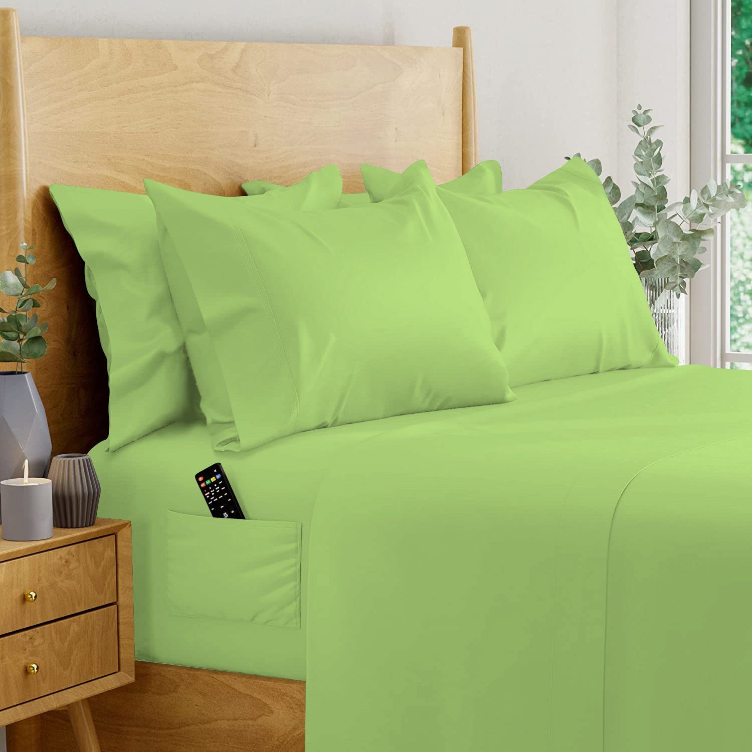 Luxury 800 Thread Count 100% Egyptian Cotton 4-Piece Twin XL Sheet Set - Ultra Soft Deep Pocket Fitted Sheet (8