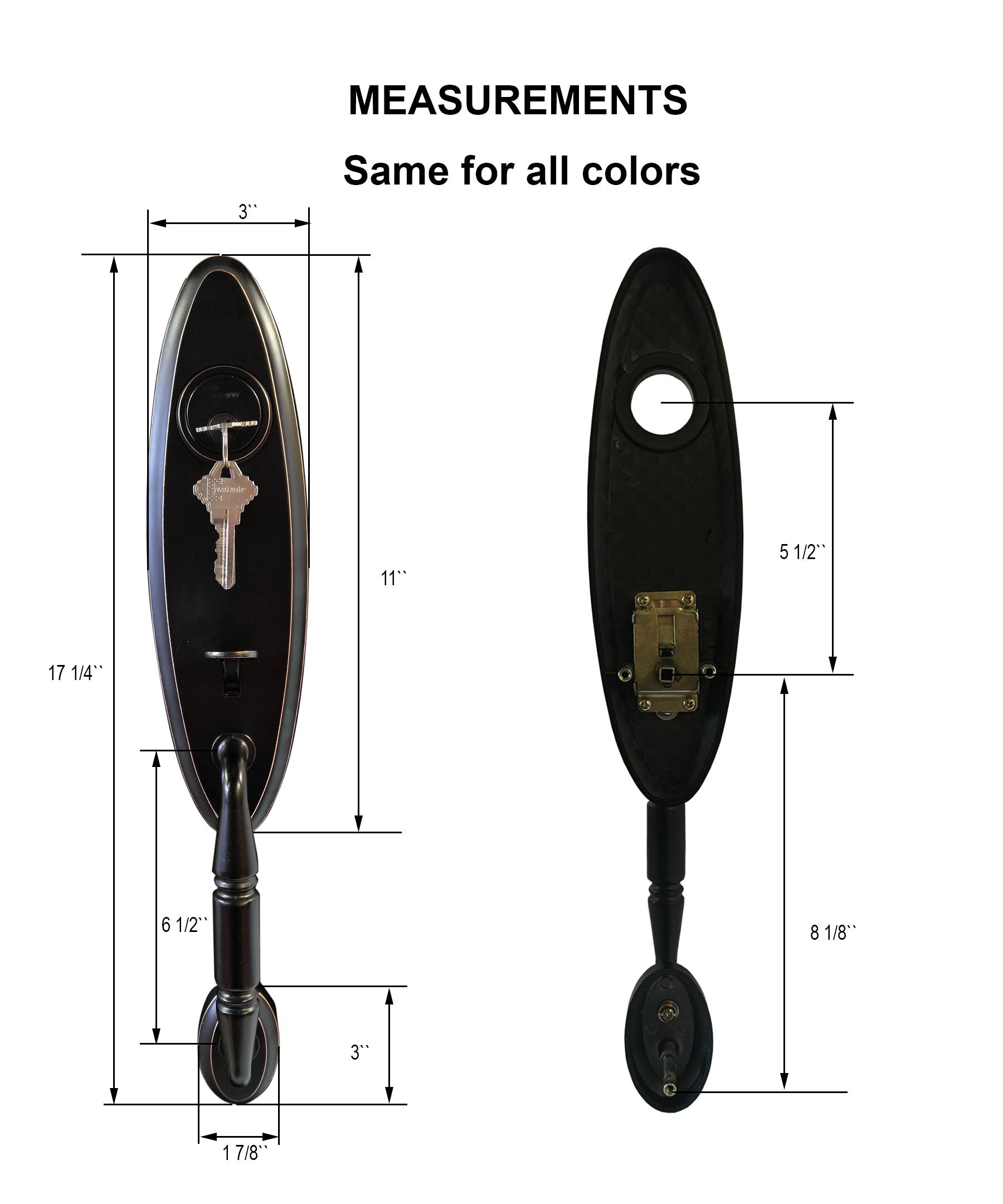 LEX Elite Hand Set Door Lock Lever - Polished Brass Finish - Secure & Stylish Door Handle for Home, Office & Commercial Use