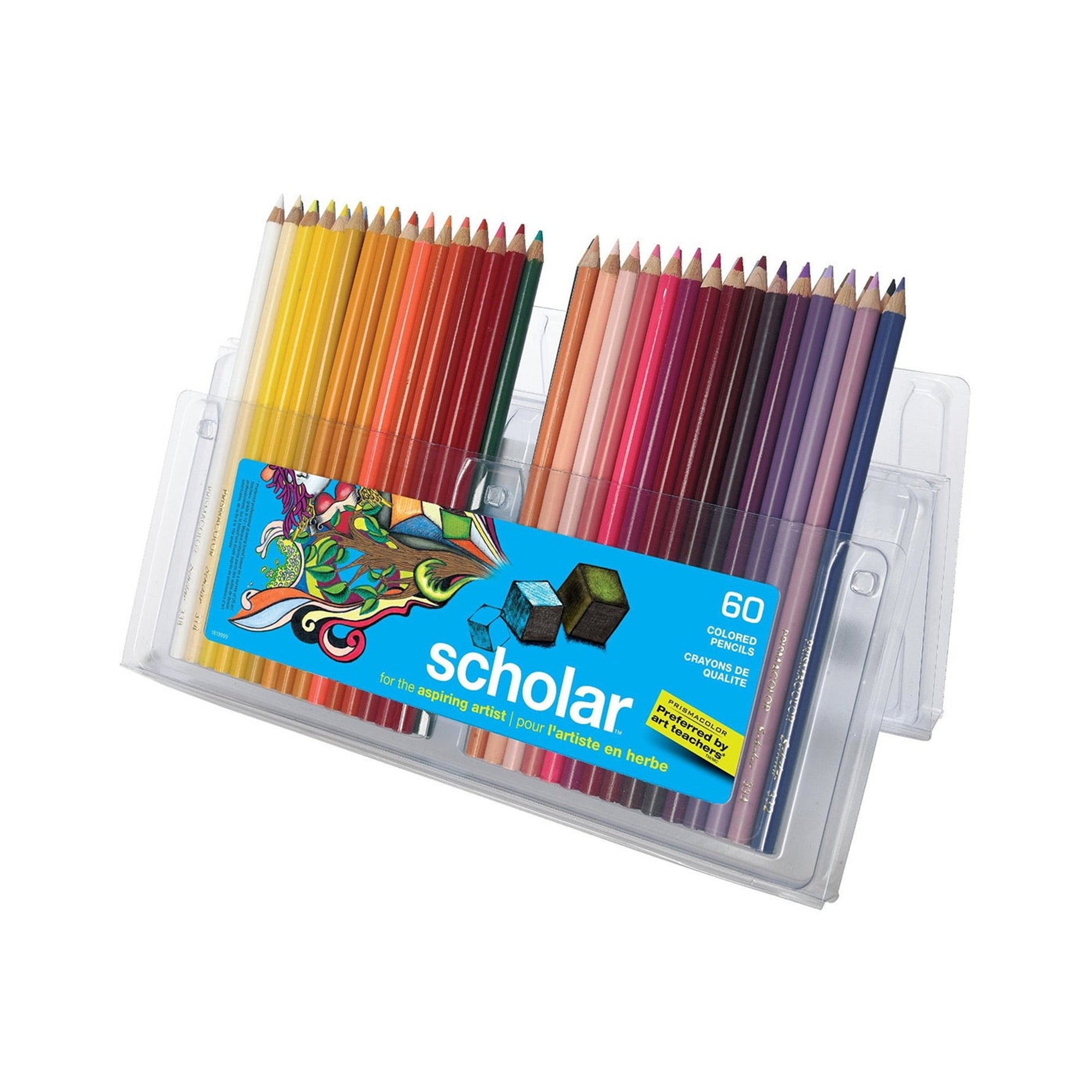 60 Pack Scholar Colored Pencils - Premium Art Supplies for Students & Artists - Perfect for Sketching, Coloring Books & School Projects